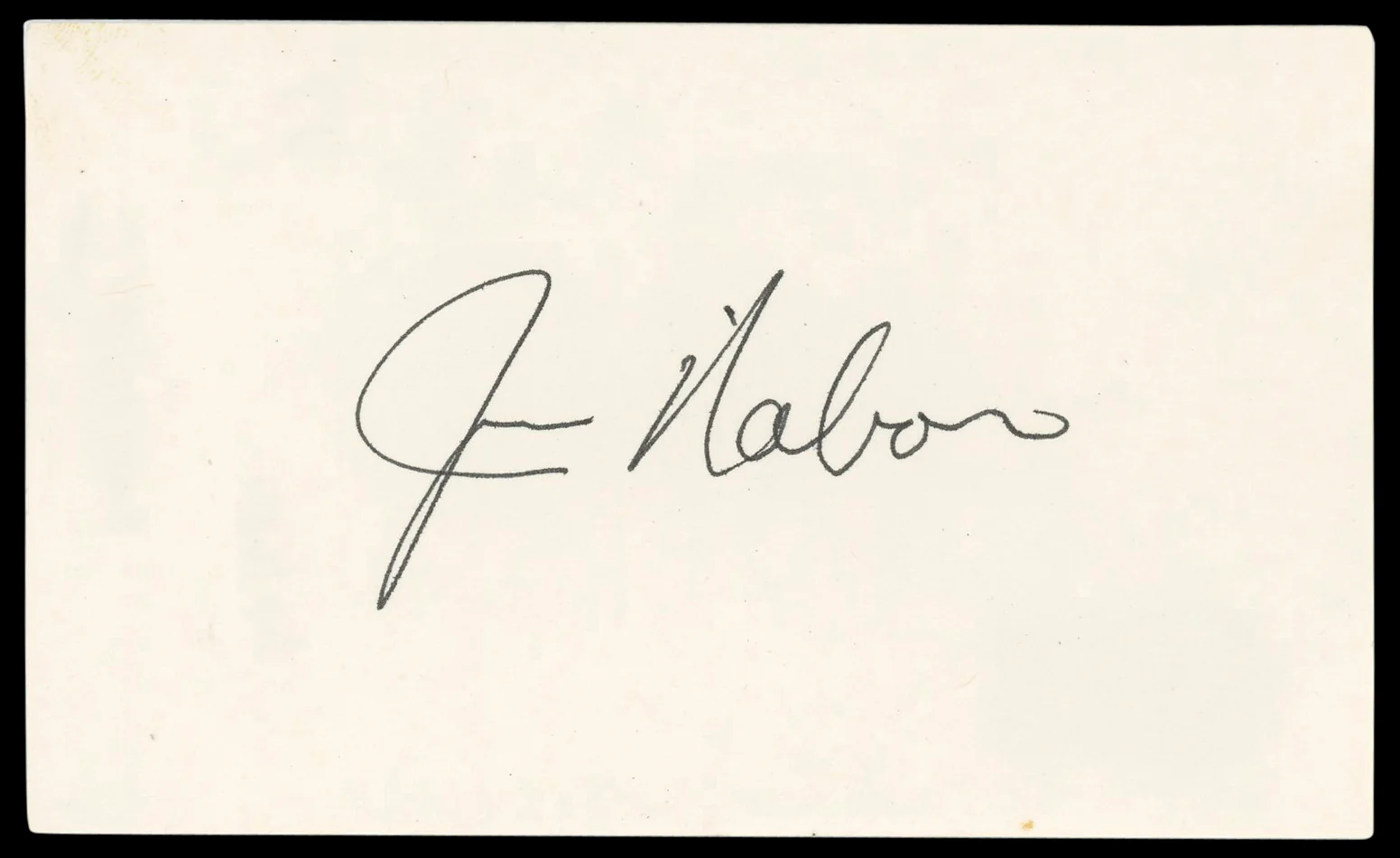 Jim Nabors Gomer Pyle: USMC Authentic Signed 3x5 Index Card BAS #BM58638 - Image 2
