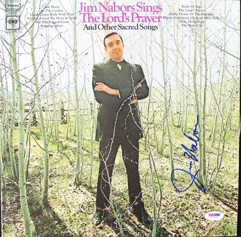 Jim Nabors The Lords Prayer Signed Album Cover W/ Vinyl PSA/DNA #V16060
