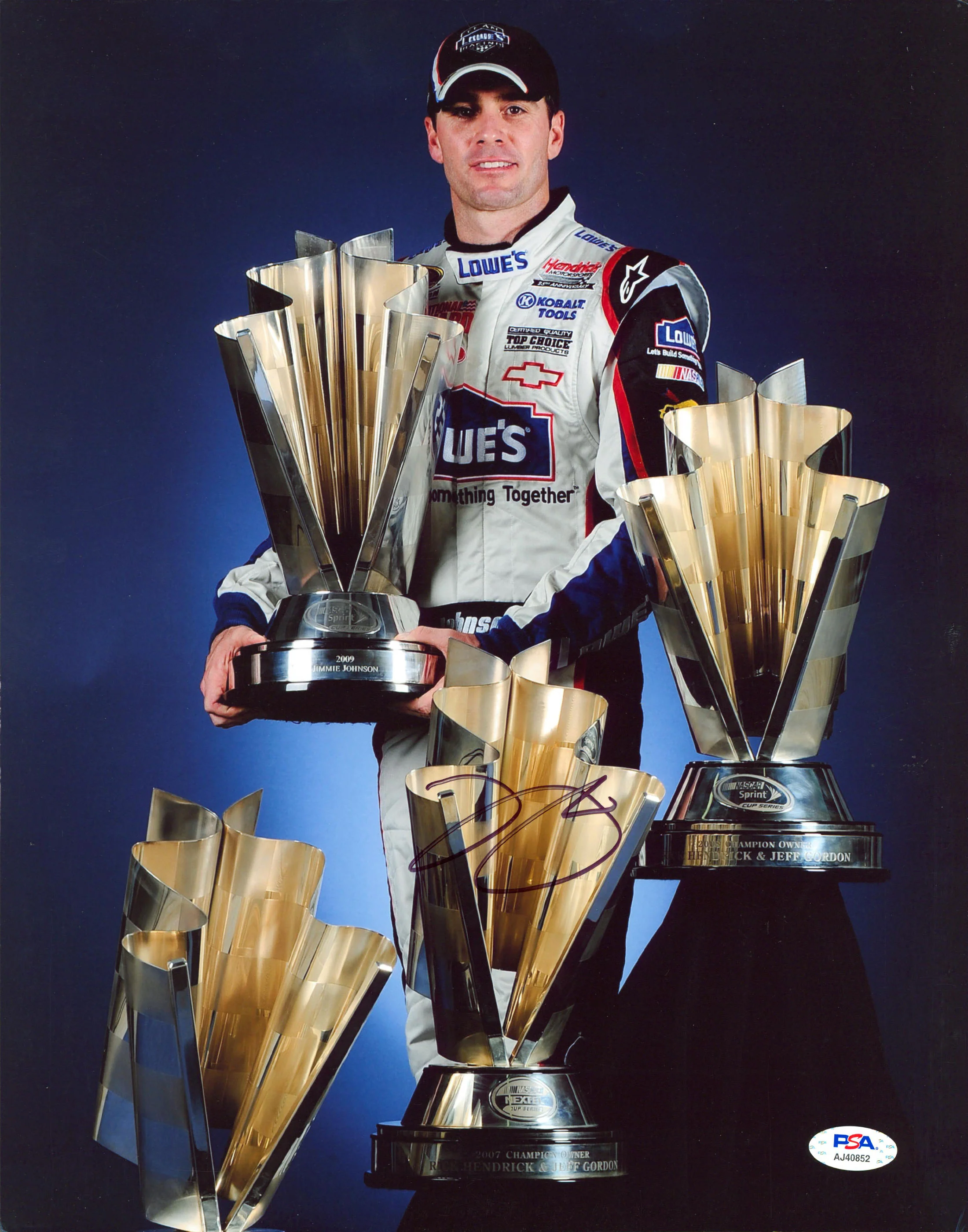 Jimmie Johnson NASCAR Authentic Signed 11x14 Framed Photo PSA/DNA #AJ40852 - Image 3