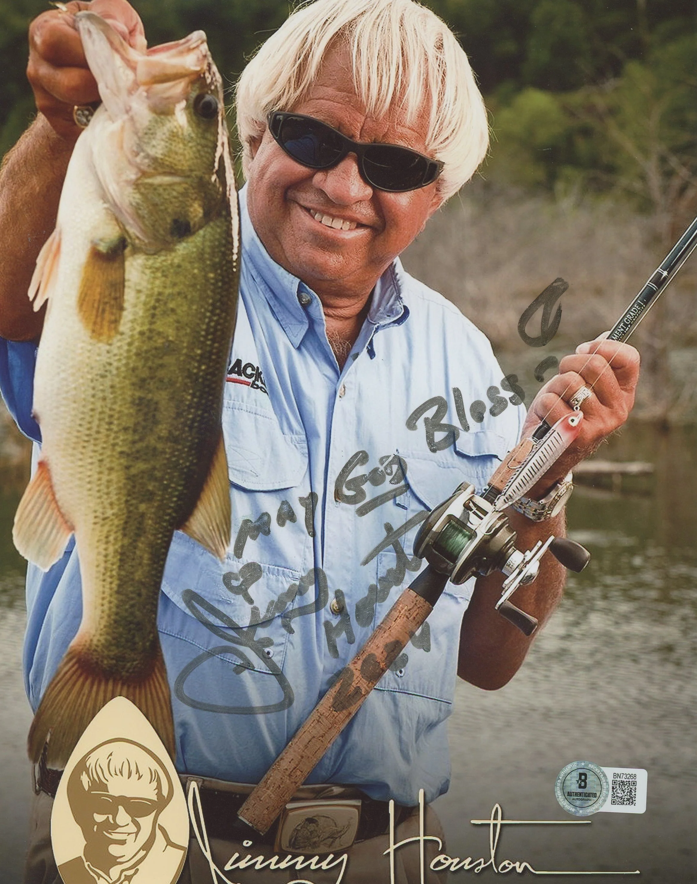 Jimmy Houston "May God Bless 2024" Authentic Signed 8x10 Photo BAS #BN73268 - Image 2
