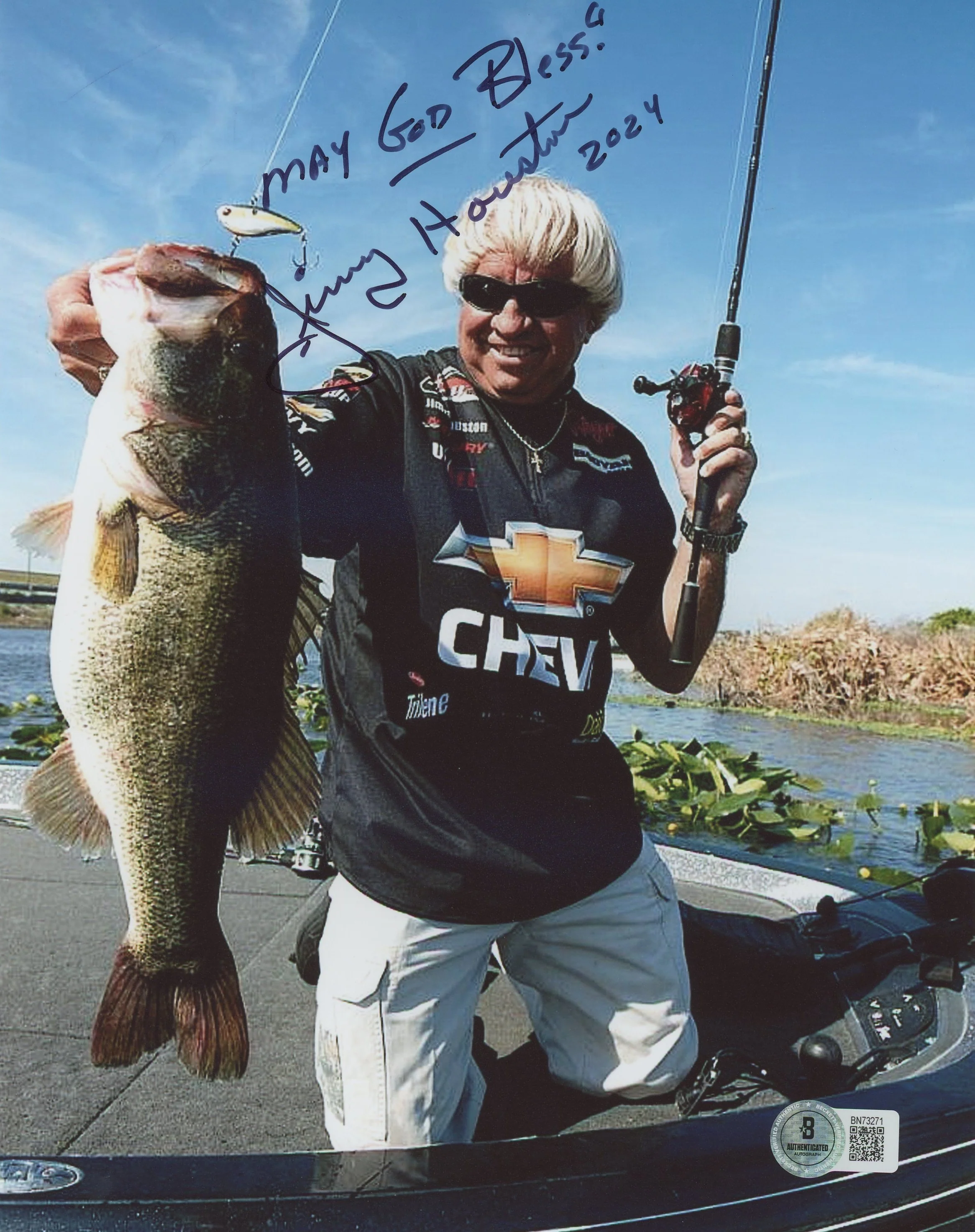 Jimmy Houston "May God Bless 2024" Authentic Signed 8x10 Photo BAS #BN73271 - Image 2