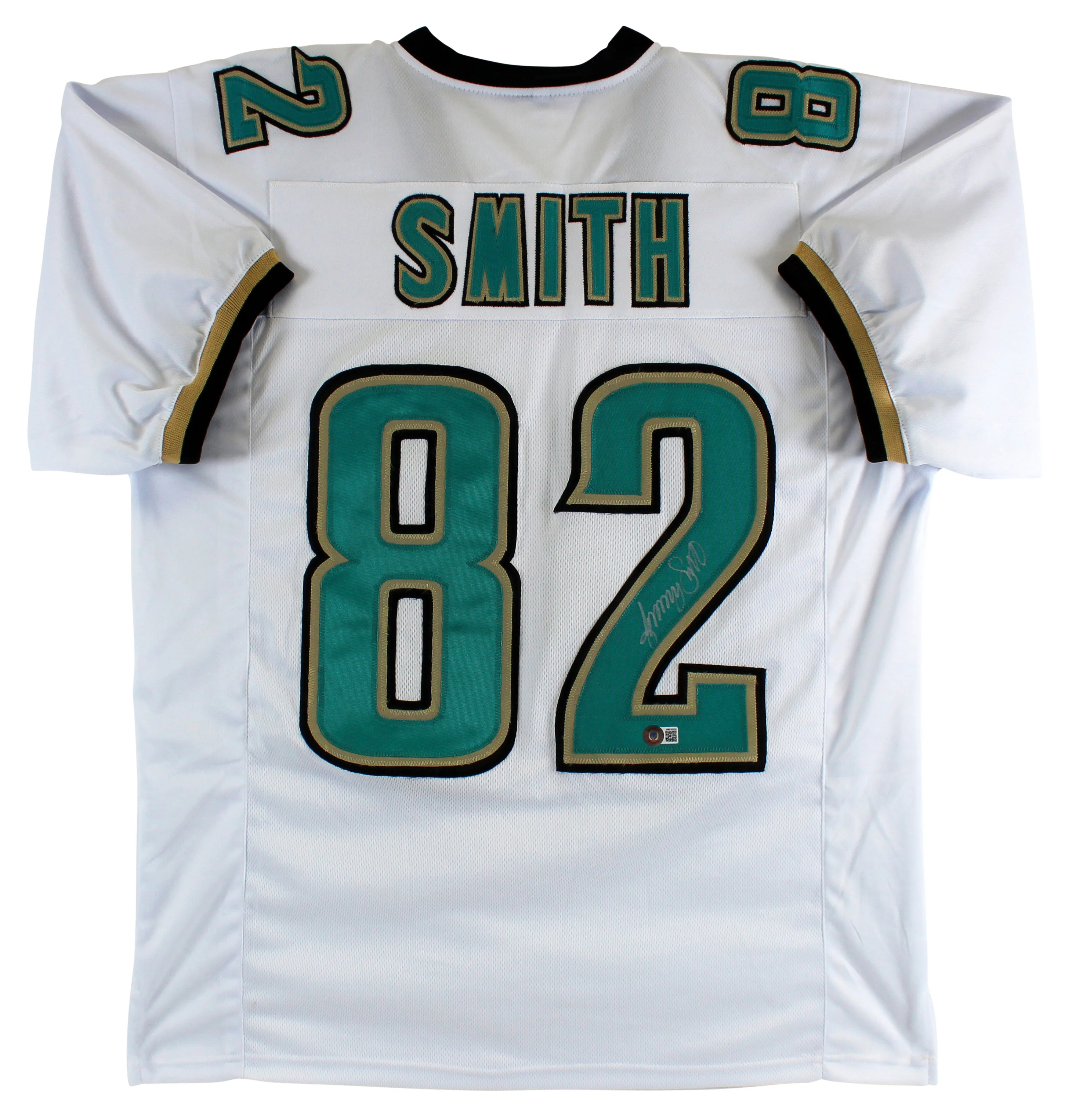 Jimmy Smith Authentic Signed White Pro Style Jersey Autographed BAS Witnessed - Image 2