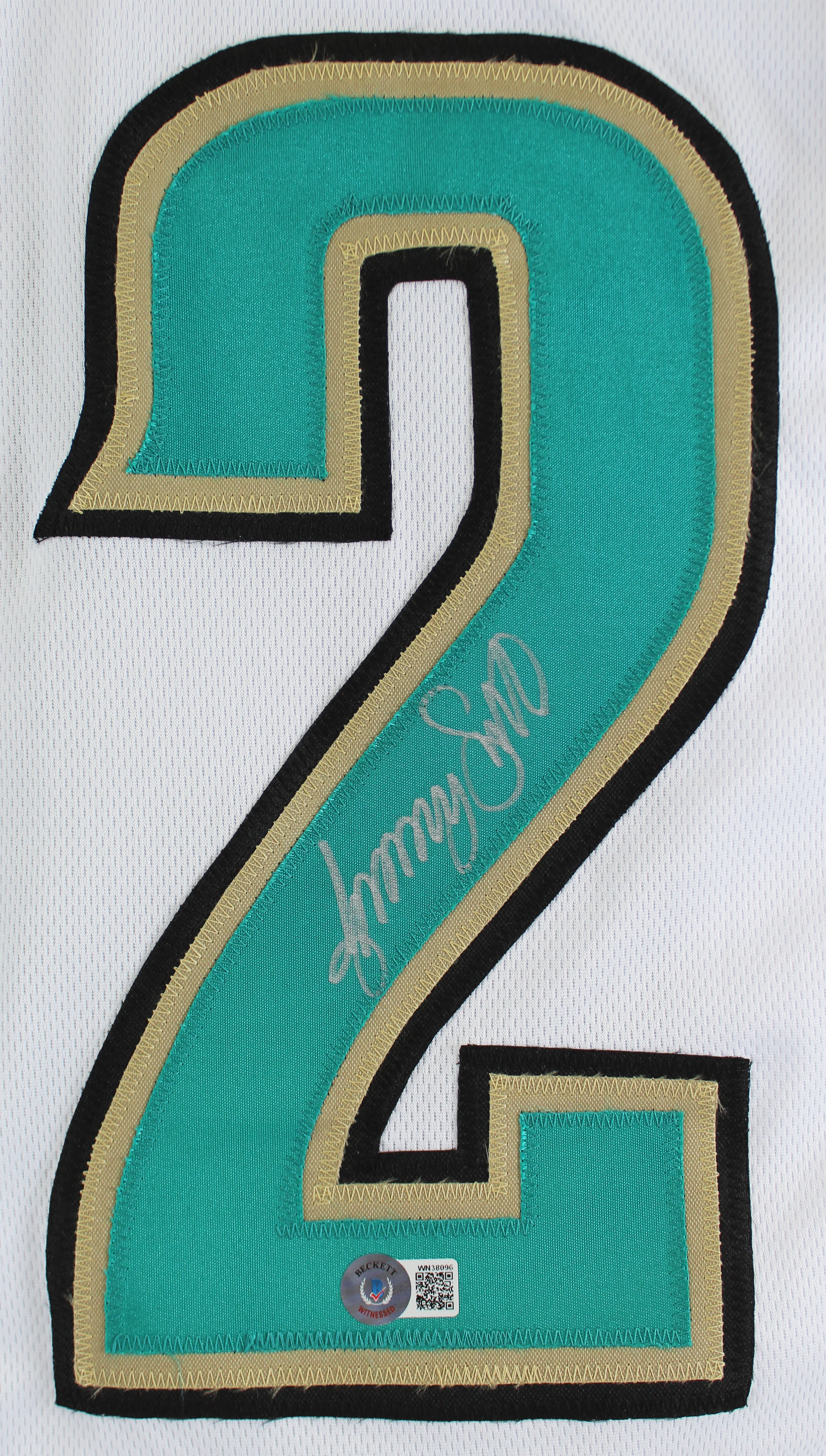 Jimmy Smith Authentic Signed White Pro Style Jersey Autographed BAS Witnessed - Image 3