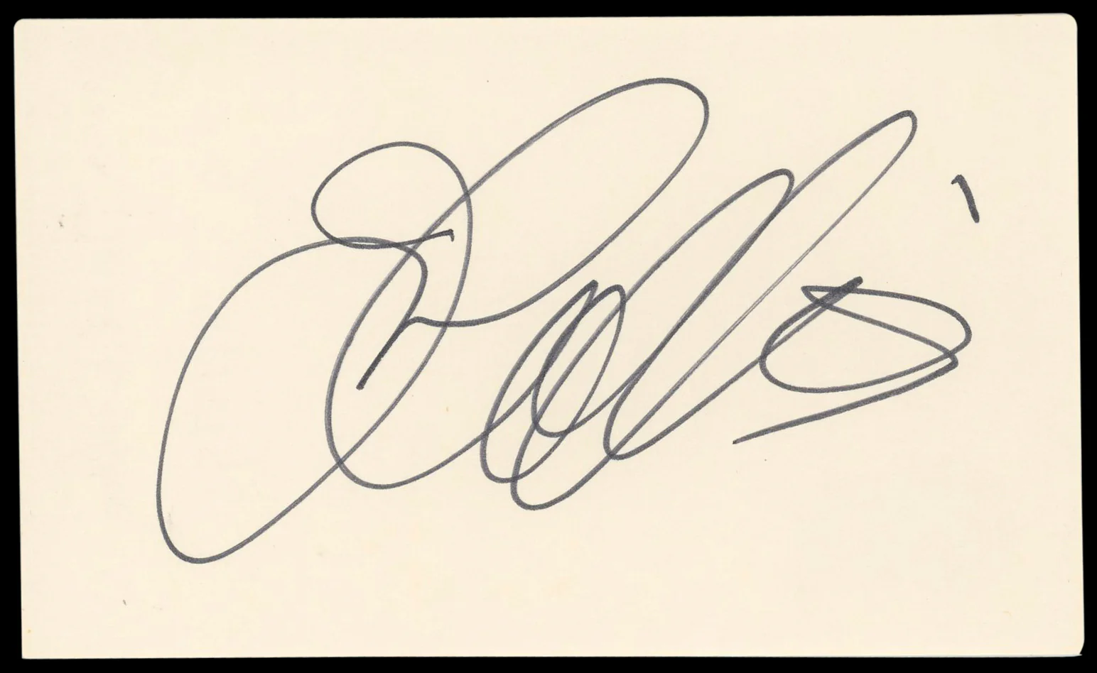 Joan Collins Dynasty Authentic Signed 3x5 Index Card Autographed BAS #BM56989 - Image 2
