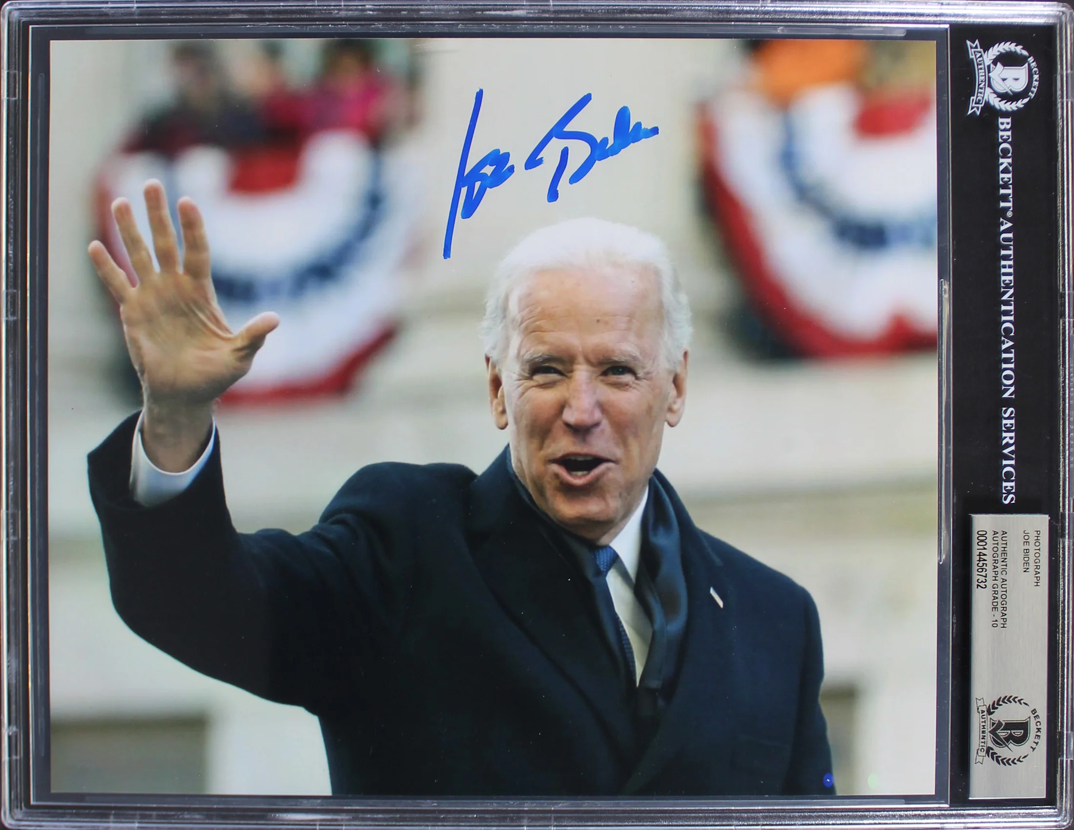 Joe Biden Authentic Signed 8x10 Photo Auto Graded Gem Mint 10! BAS Slabbed - Image 2