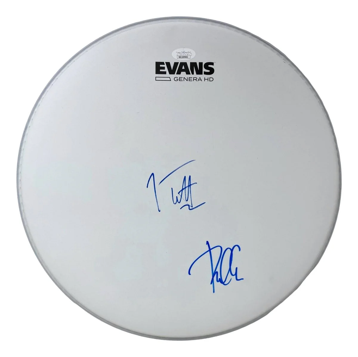 Joe Elliott Phil Collen Def Leppard Signed 15" Flt White Evans Drum Head JSA ITP - Image 5