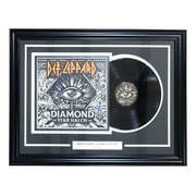 Joe Elliott Phil Collen Sign Frame Def Leppard '22 Diamond Star Halos Record JSA - Image 4