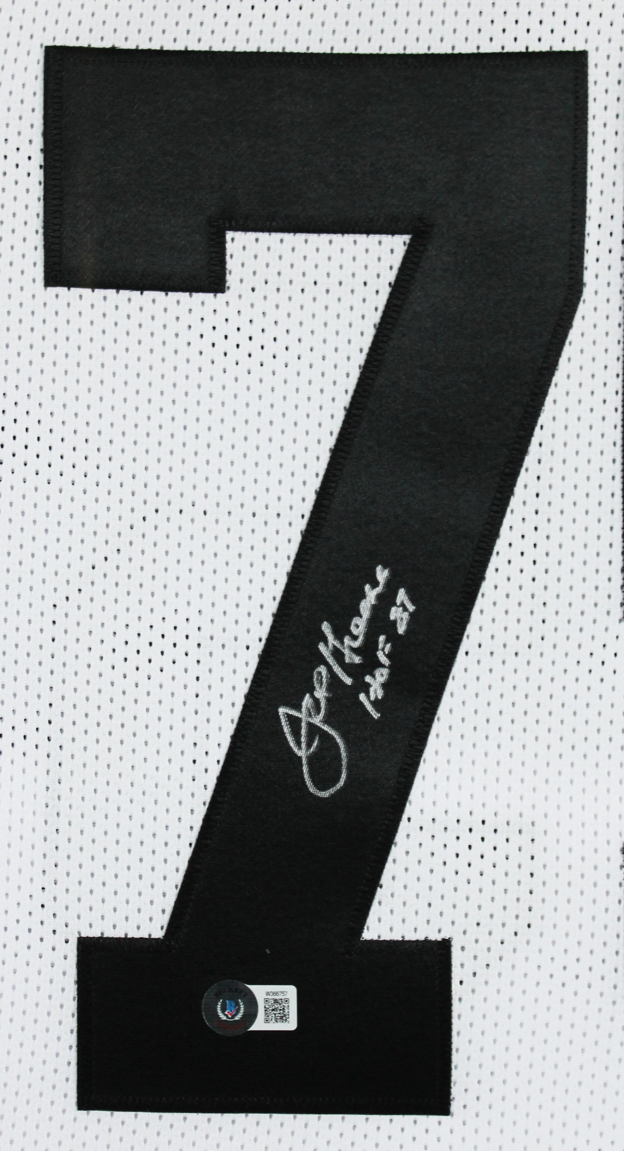 Joe Greene "HOF 87" Authentic Signed White Pro Style Framed Jersey BAS Witnessed - Image 3