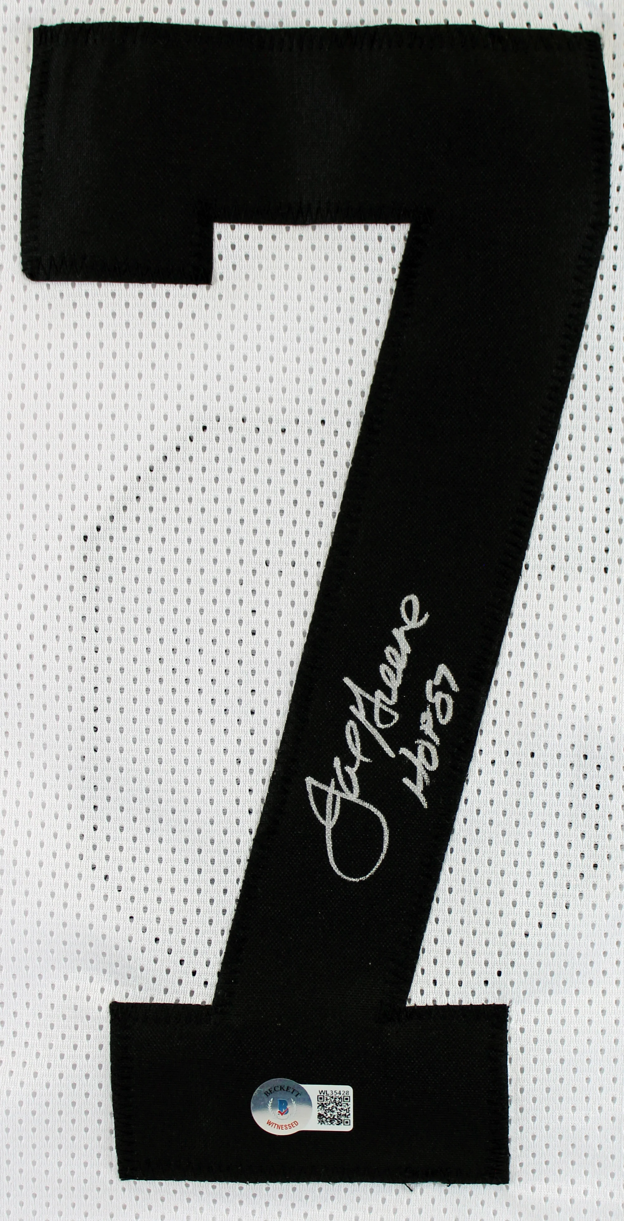 Joe Greene "HOF 87" Authentic Signed White Pro Style Jersey BAS Witnessed - Image 3