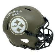 Joe Greene Signed Steelers FS Salute To Service Speed Replica Helmet HOF 87 BAS - Image 4