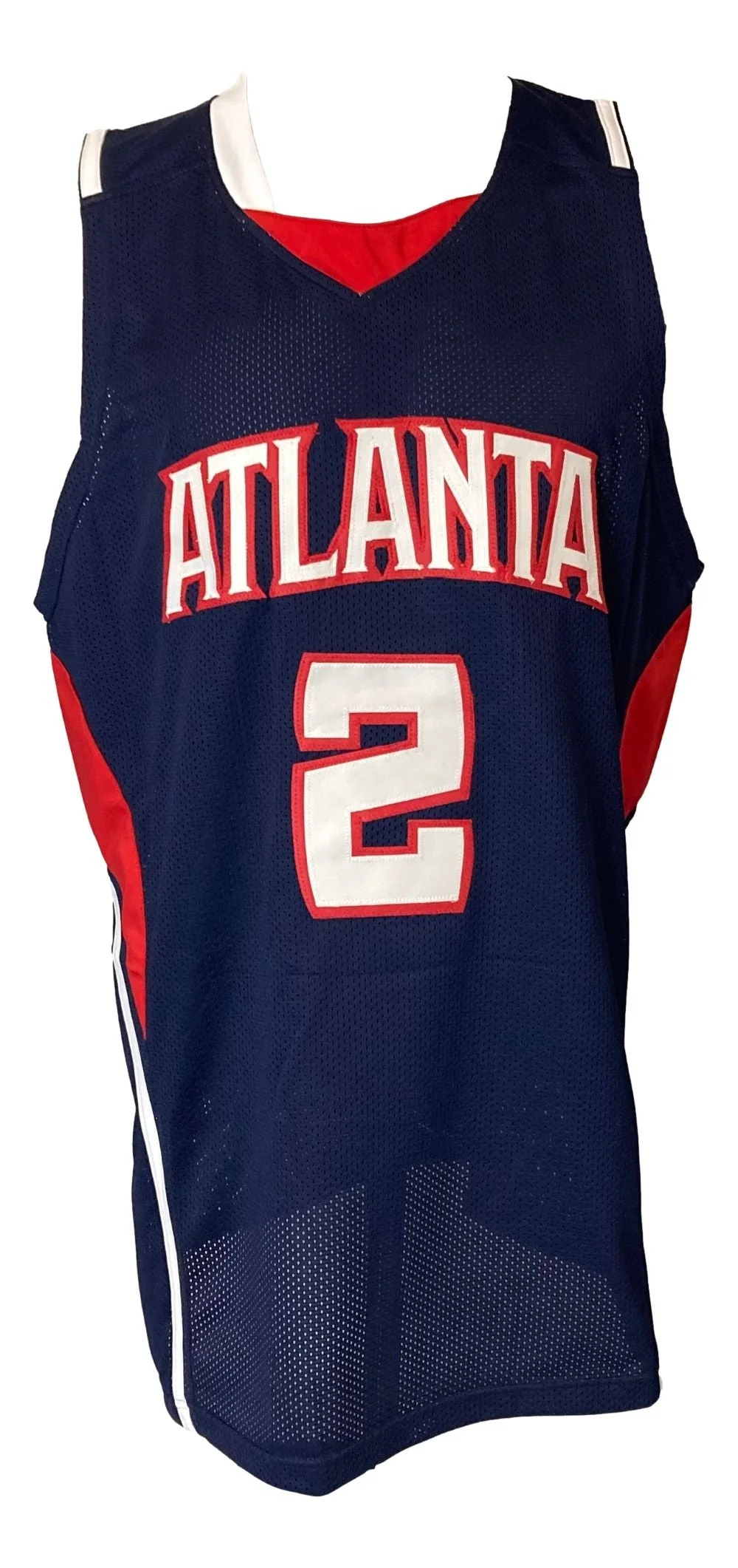 Joe Johnson Atlanta Signed Navy Blue Basketball Jersey PSA - Image 3