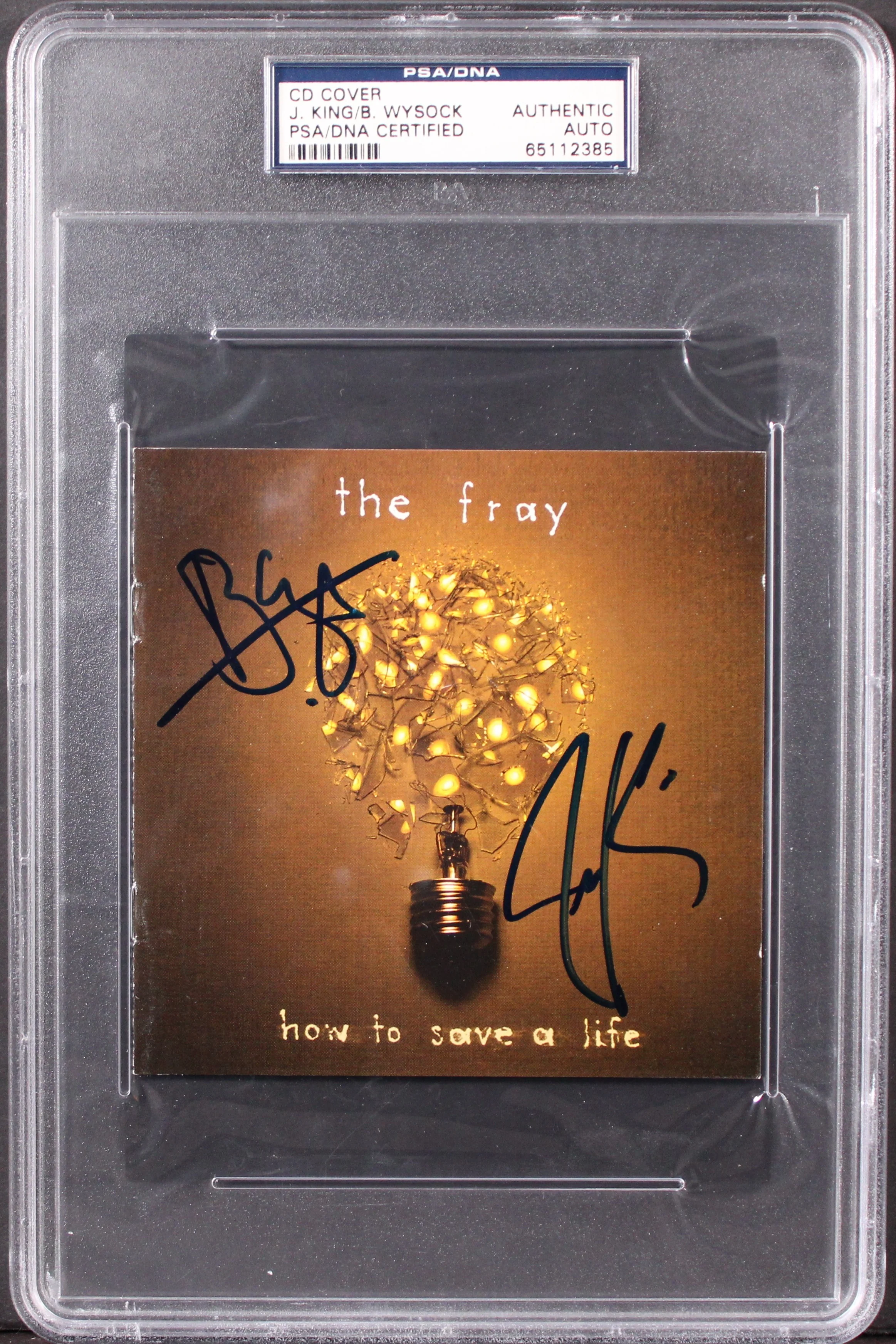 Joe King & Ben Wysocki The Fray Signed How To Save A Life Cd Cover PSA Slabbed - Image 2