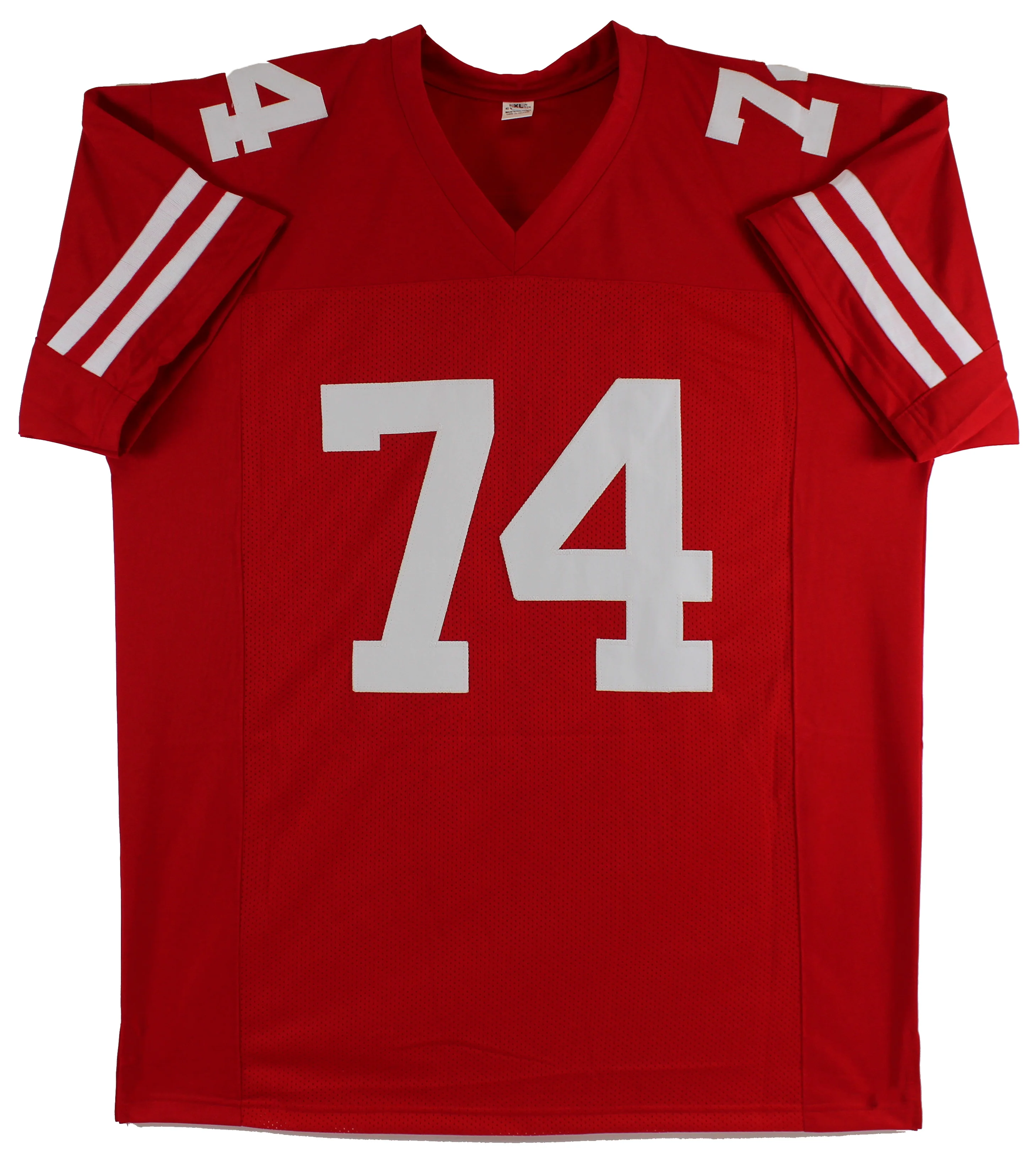 Joe Staley Authentic Signed Red Pro Style Jersey Autographed BAS Witnessed - Image 4