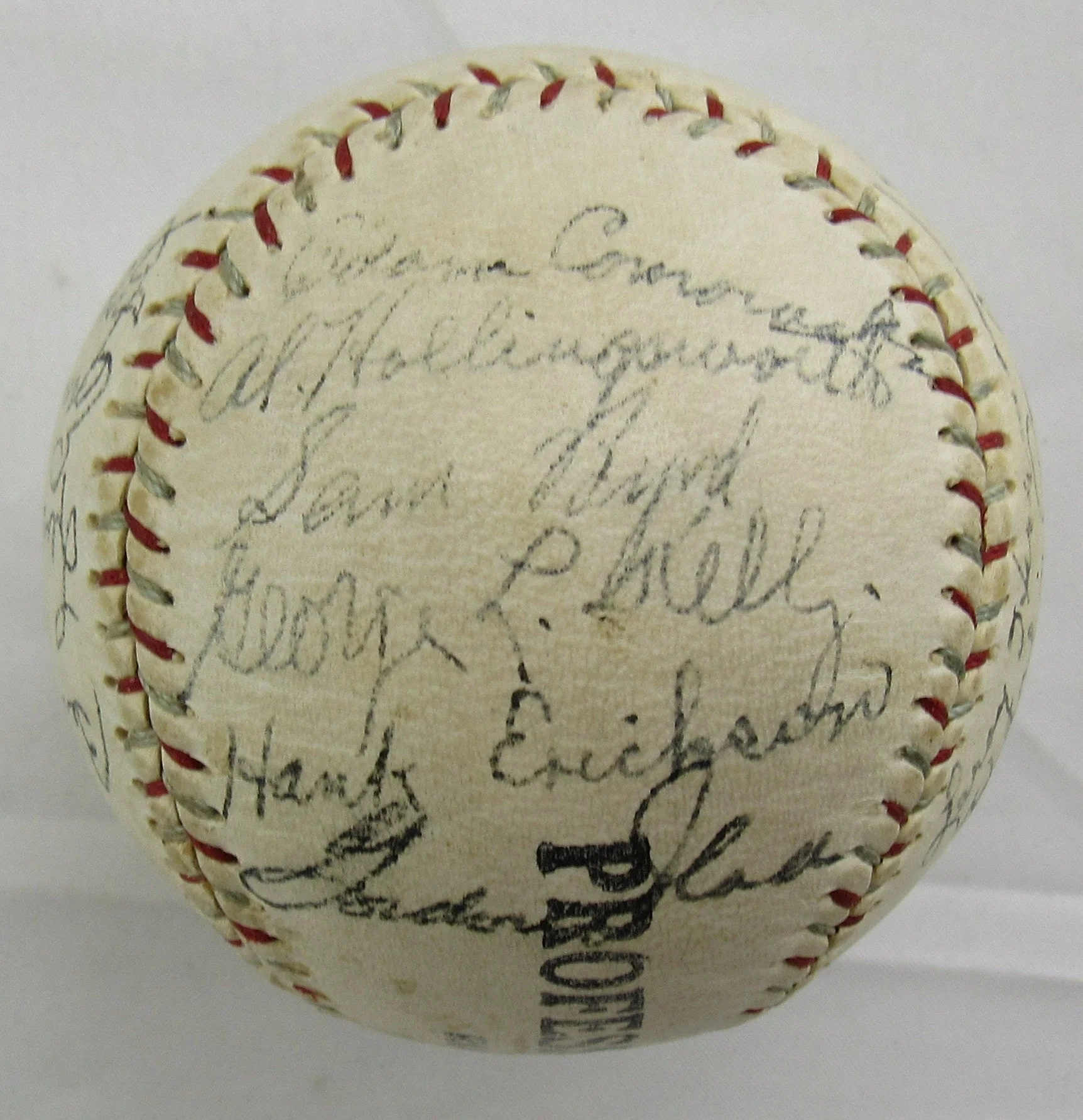 1935 Cincinnati Reds Team Signed Auto Rawlings Baseball JSA LOA Copy Z32303 - Image 3