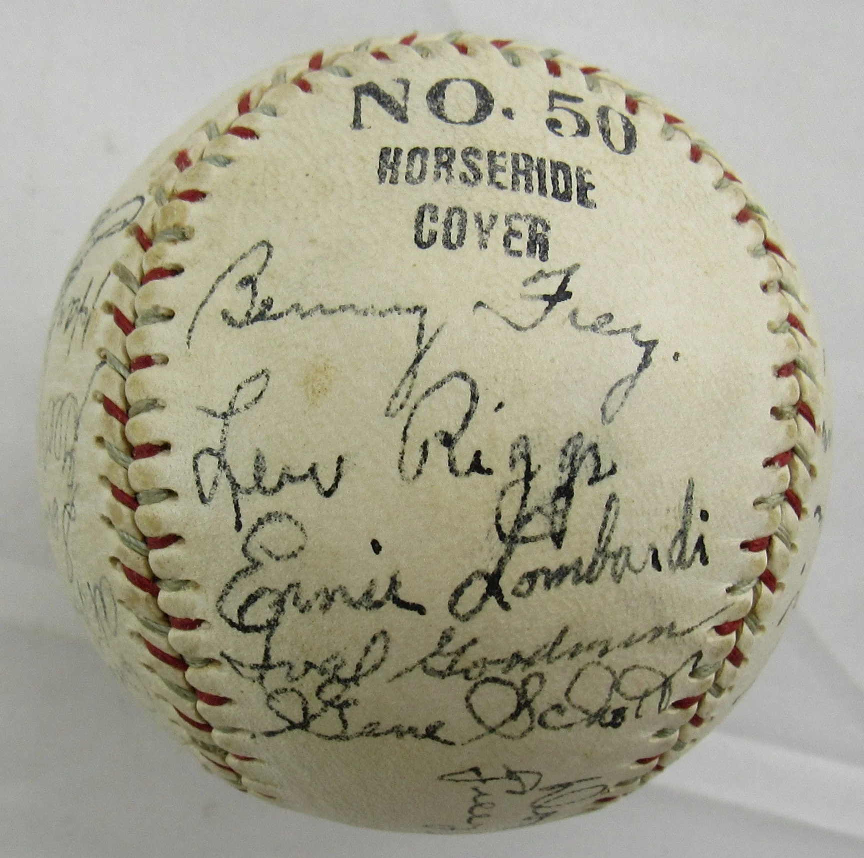 1935 Cincinnati Reds Team Signed Auto Rawlings Baseball JSA LOA Copy Z32303 - Image 4