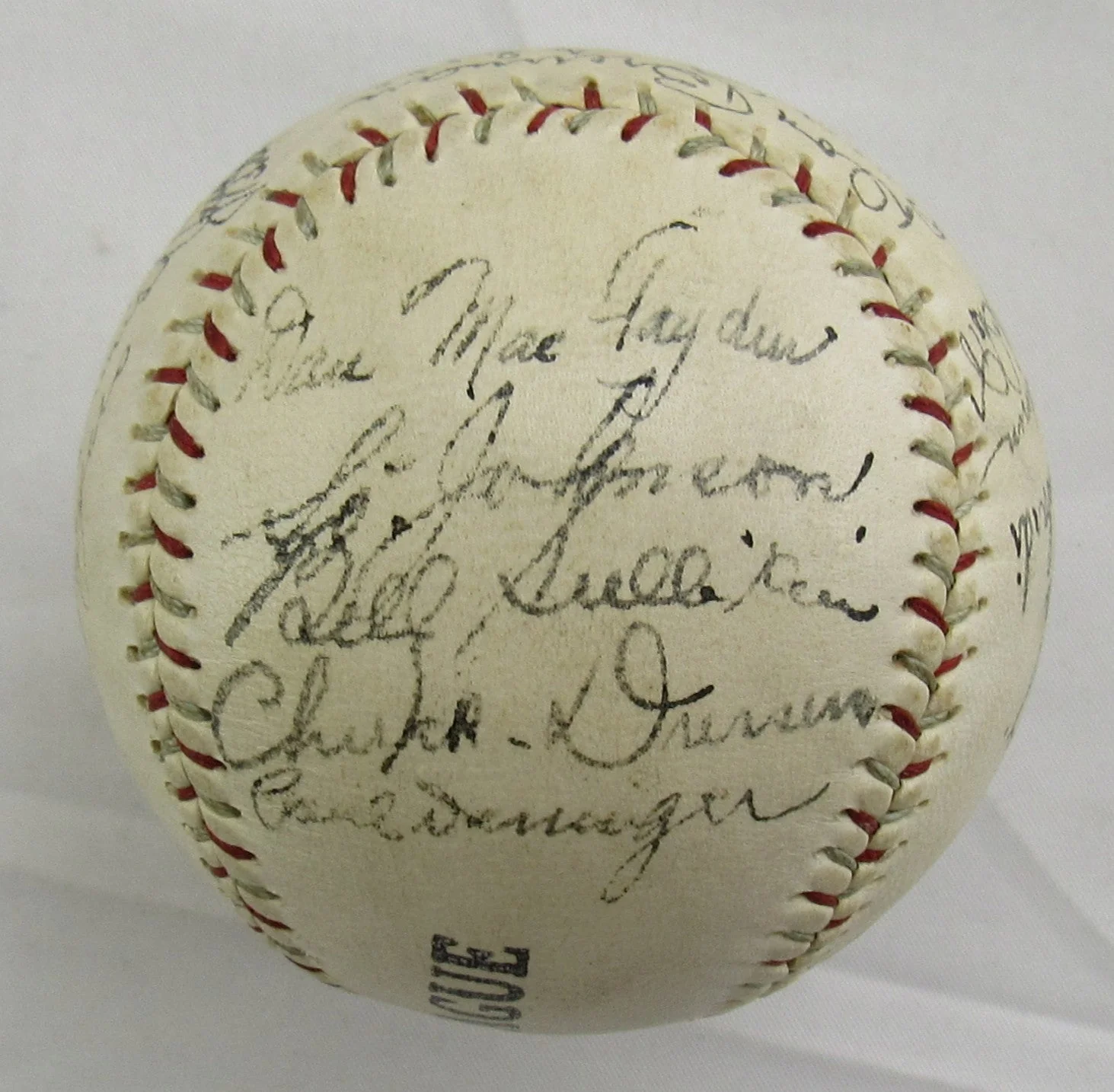 1935 Cincinnati Reds Team Signed Auto Rawlings Baseball JSA LOA Copy Z32303 - Image 5