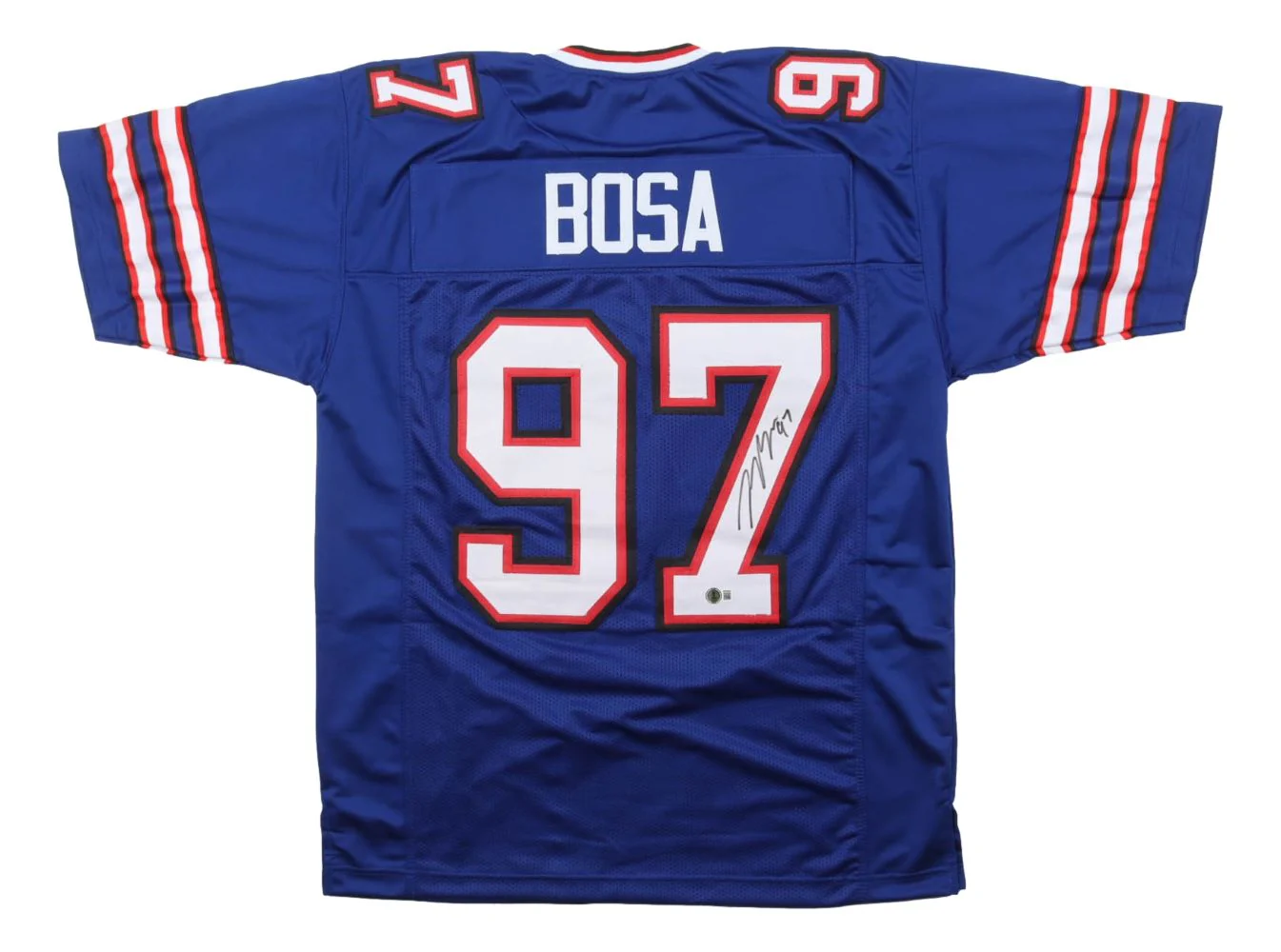 Joey Bosa Buffalo Signed Blue Football Jersey BAS