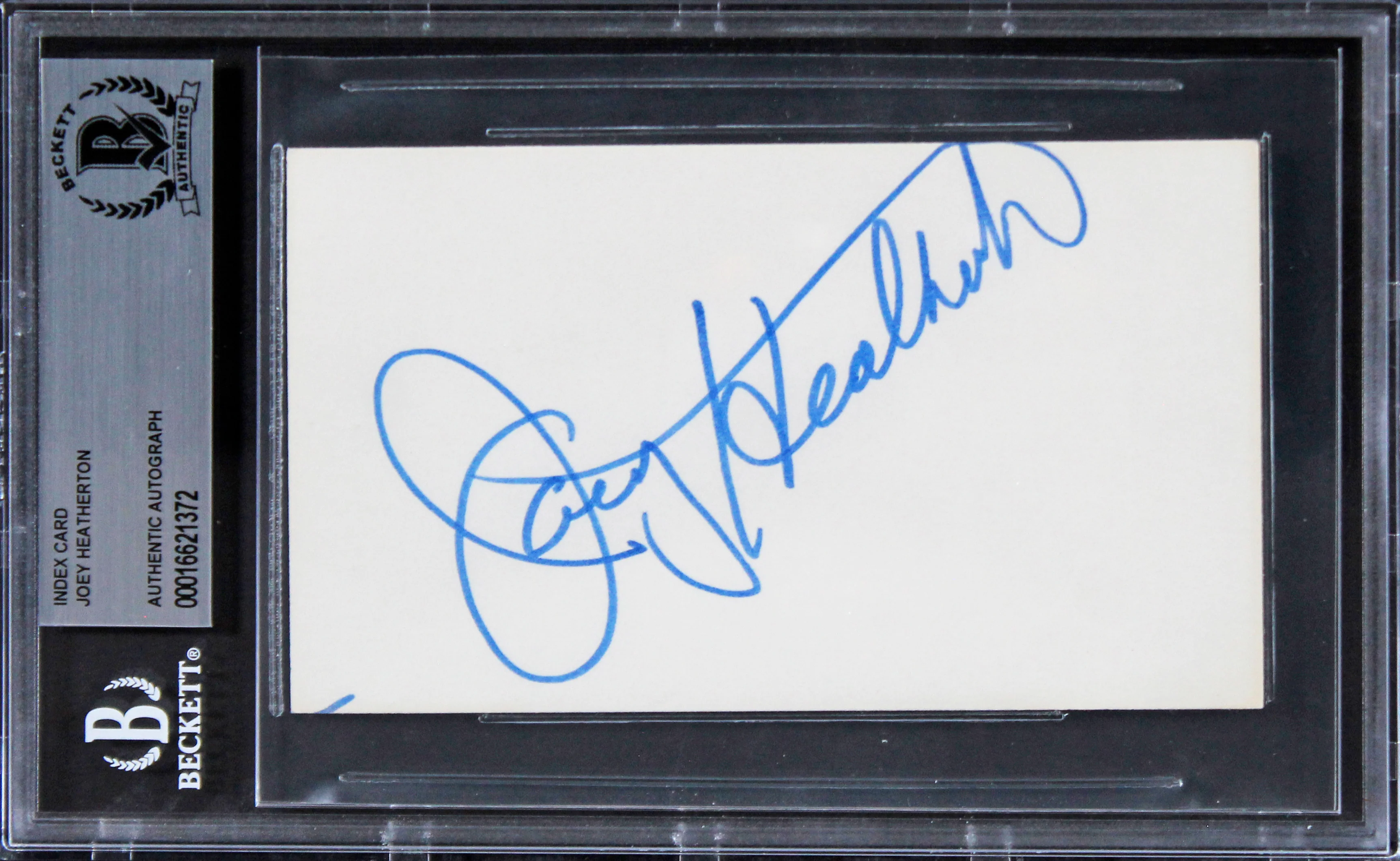 Joey Heatherton Variety show Authentic Signed 3x5 Index Card BAS Slabbed - Image 2