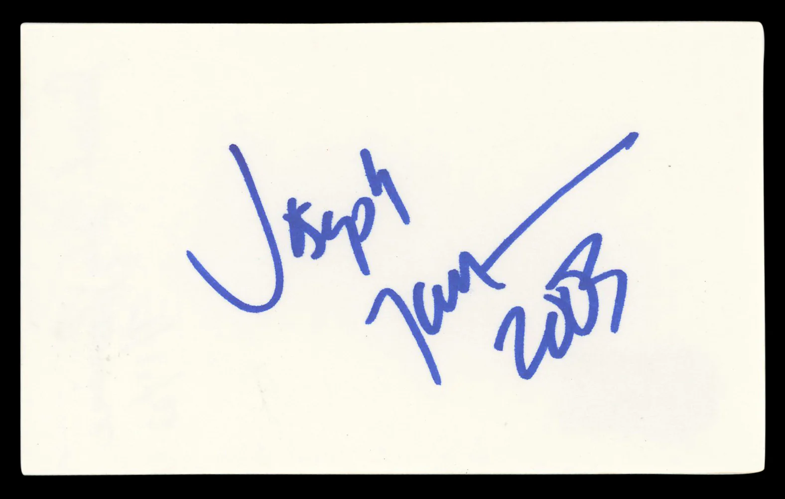 Joey Lawrence Blossom "2003" Authentic Signed 3x5 Index Card BAS #BL98782 - Image 2