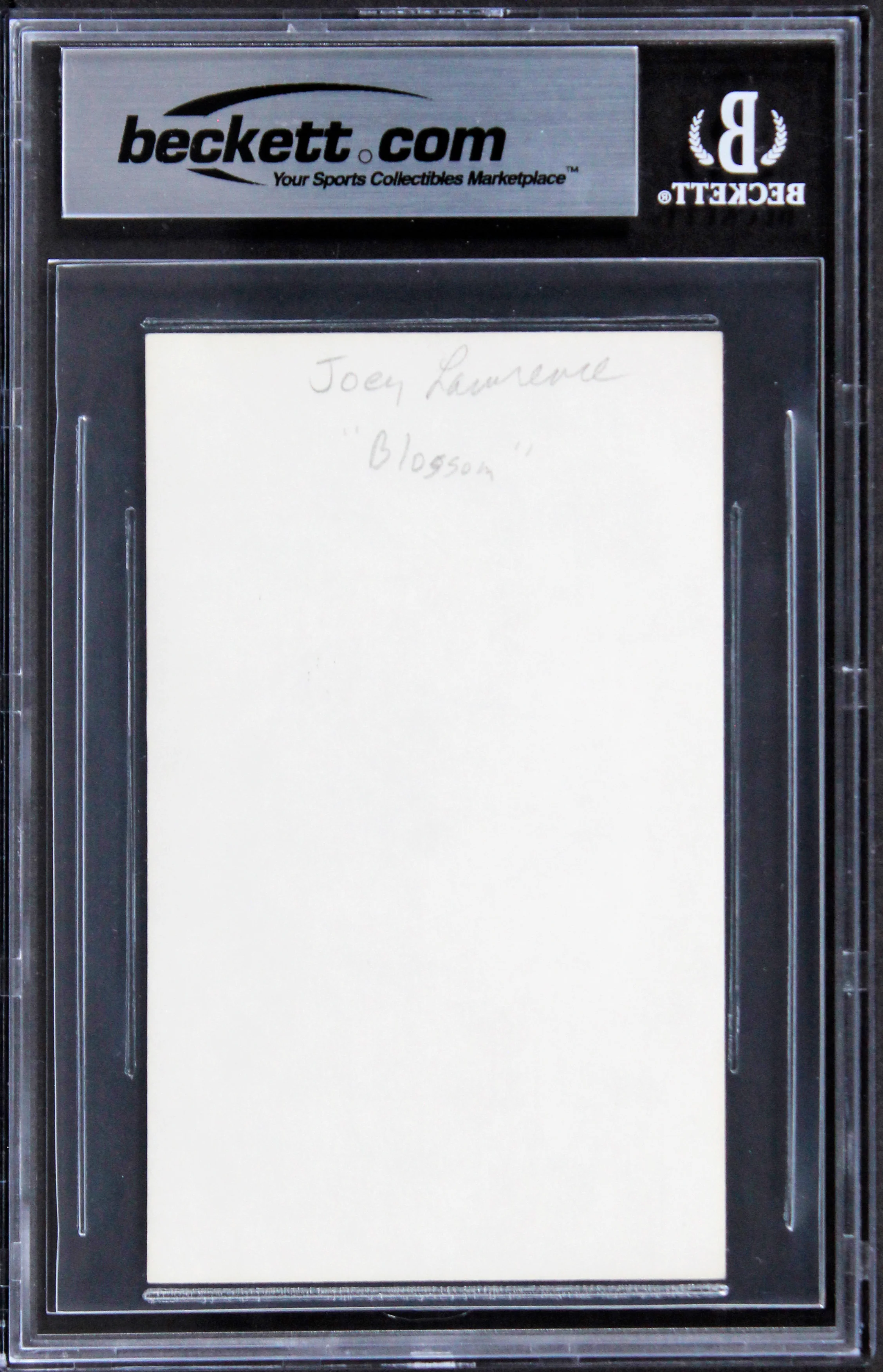 Joey Lawrence Blossom "Best Wishes" Authentic Signed 3x5 Index Card BAS Slabbed - Image 3