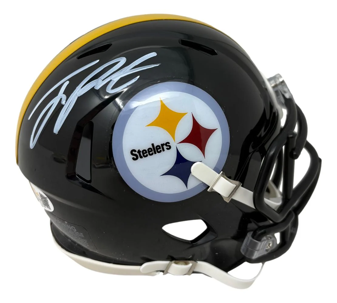 Joey Porter Jr Signed Pittsburgh Steelers Mini Speed Helmet JSA QR Hologram