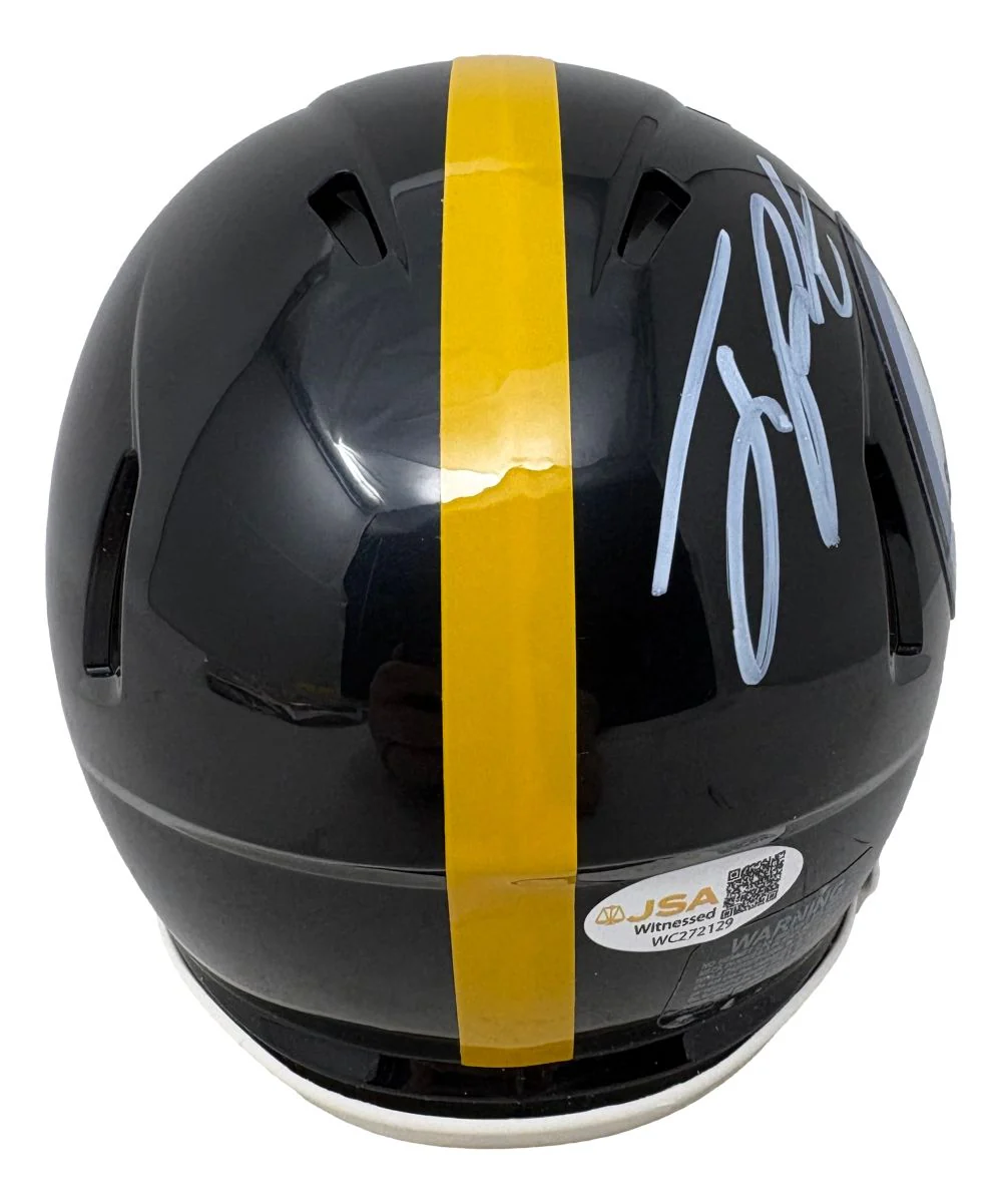 Joey Porter Jr Signed Pittsburgh Steelers Mini Speed Helmet JSA QR Hologram - Image 2