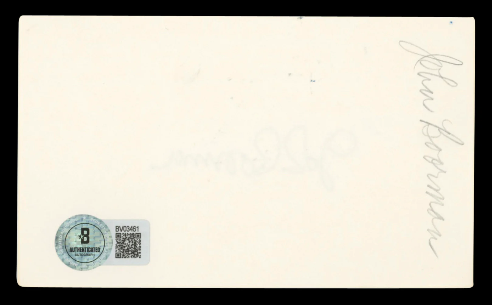 John Boorman Authentic Signed 3x5 Index Card Autographed BAS #BV03461 - Image 3