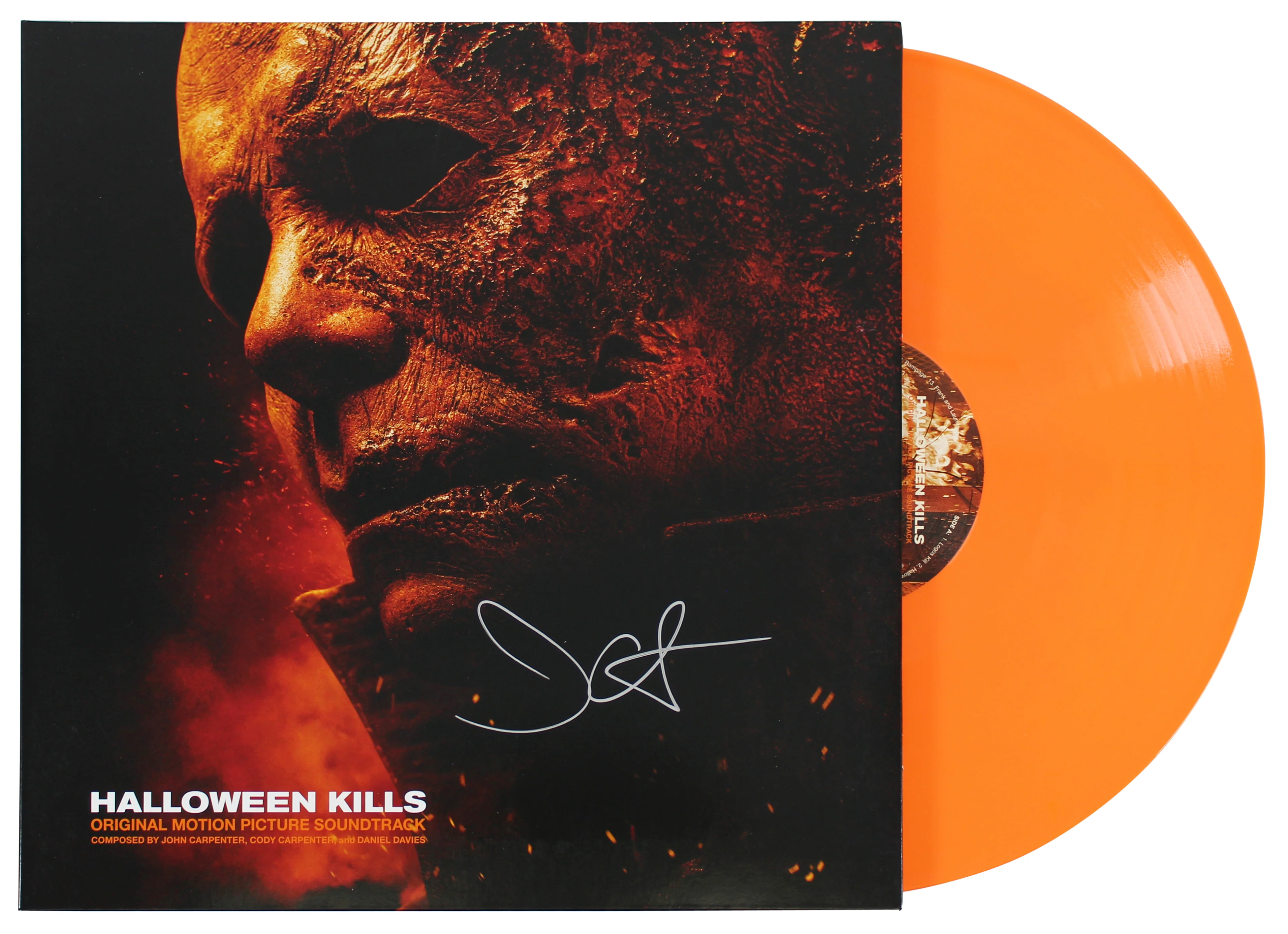 John Carpenter Signed Halloween Kills Soundtrack Album Cover W/ Vinyl BAS