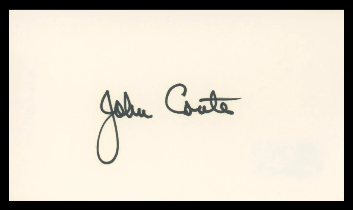 John Conte The Man With The Golden Arm Signed 3x5 Index Card BAS #BV03160 - Image 2