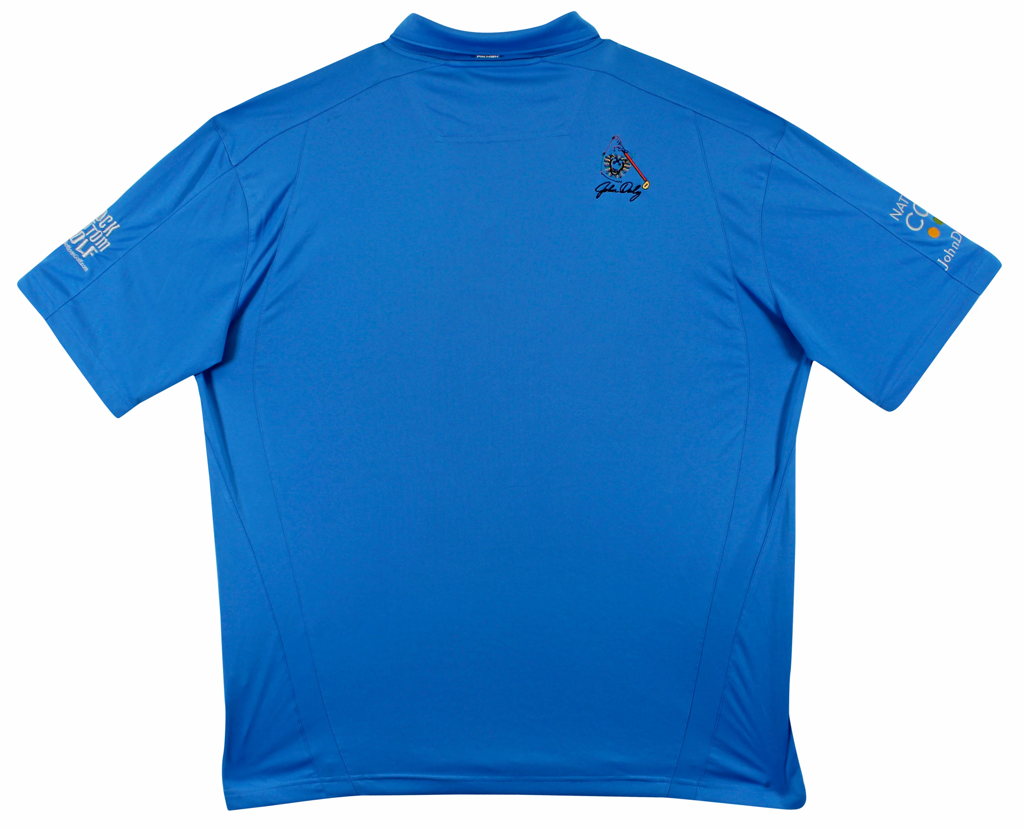 John Daly Auth Signed Match Worn Baby Blue Loudmouth Polo Shirt BAS #BK84733 - Image 6
