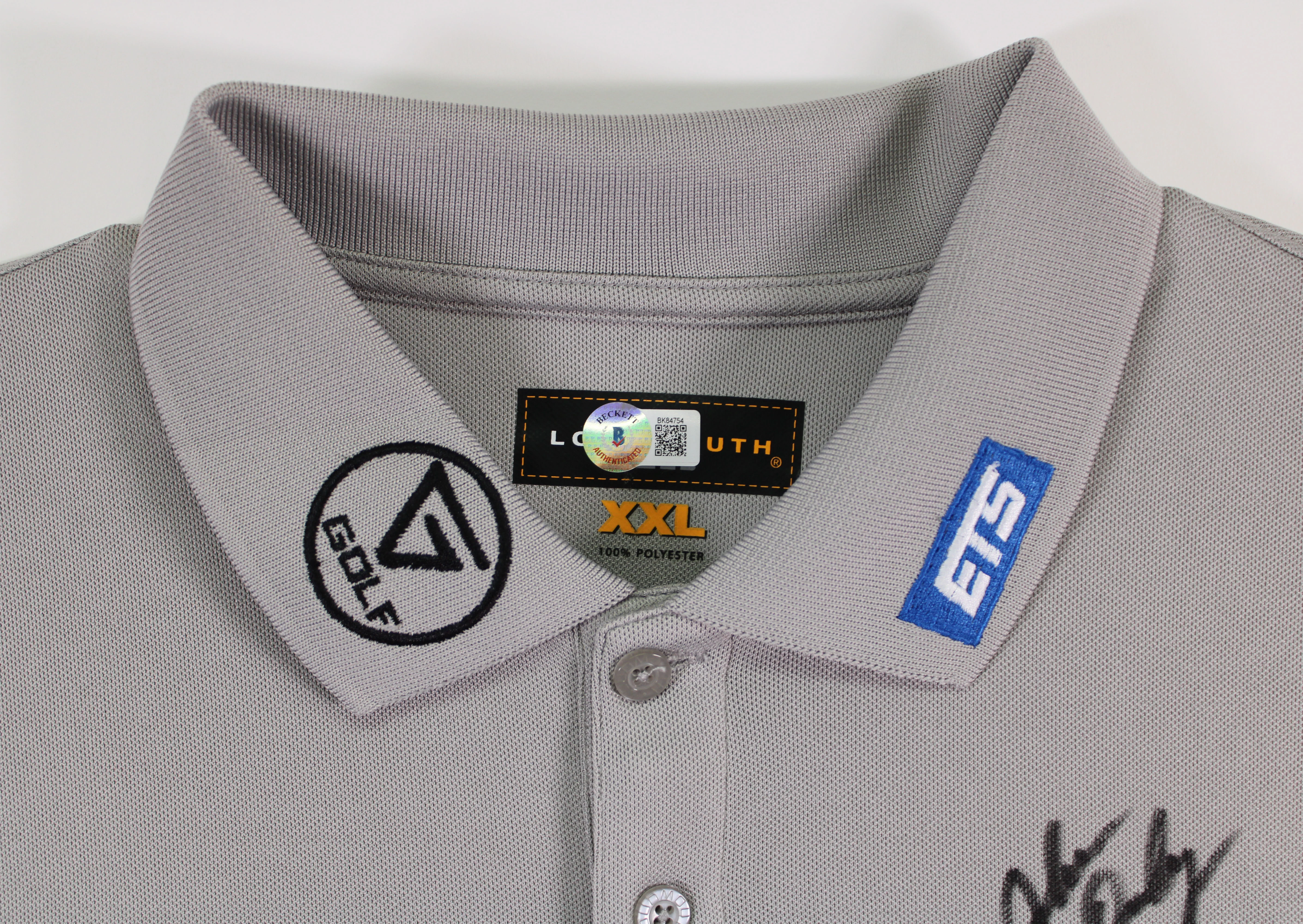 John Daly Authentic Signed Grey Polo Shirt BAS #BK84754 - Image 7