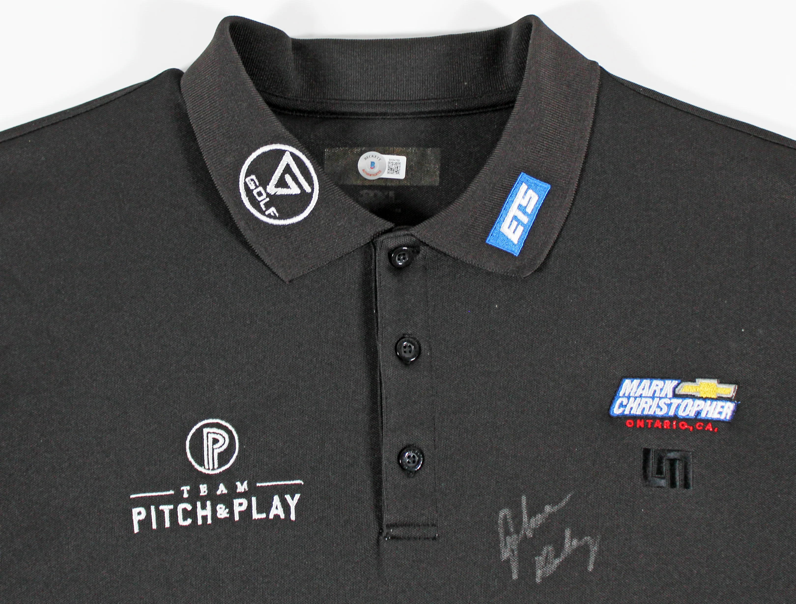 John Daly Authentic Signed Match Worn Black Loudmouth Polo Shirt BAS #BK84769 - Image 3