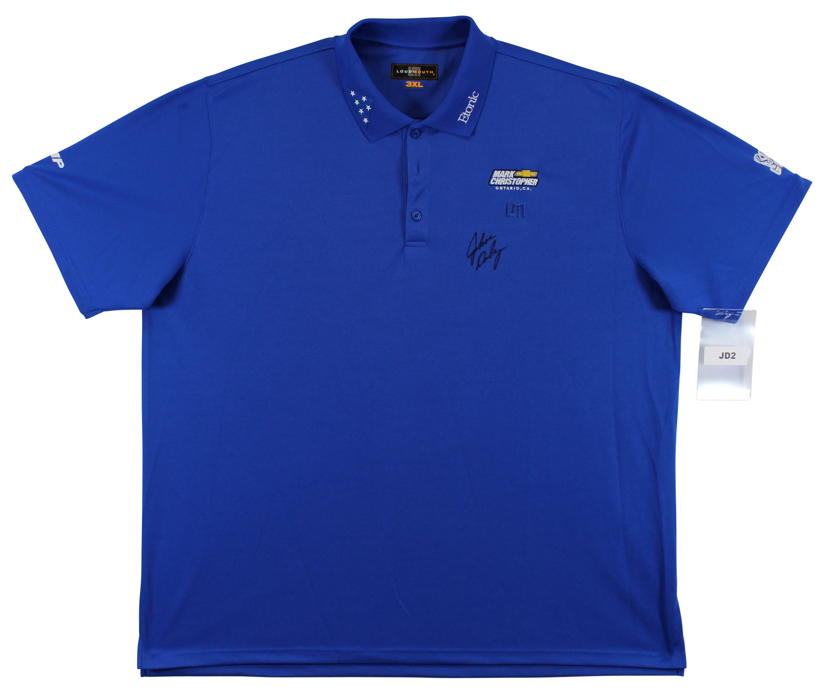 John Daly Authentic Signed Match Worn Blue Loudmouth Polo Shirt BAS #BH00365 - Image 2