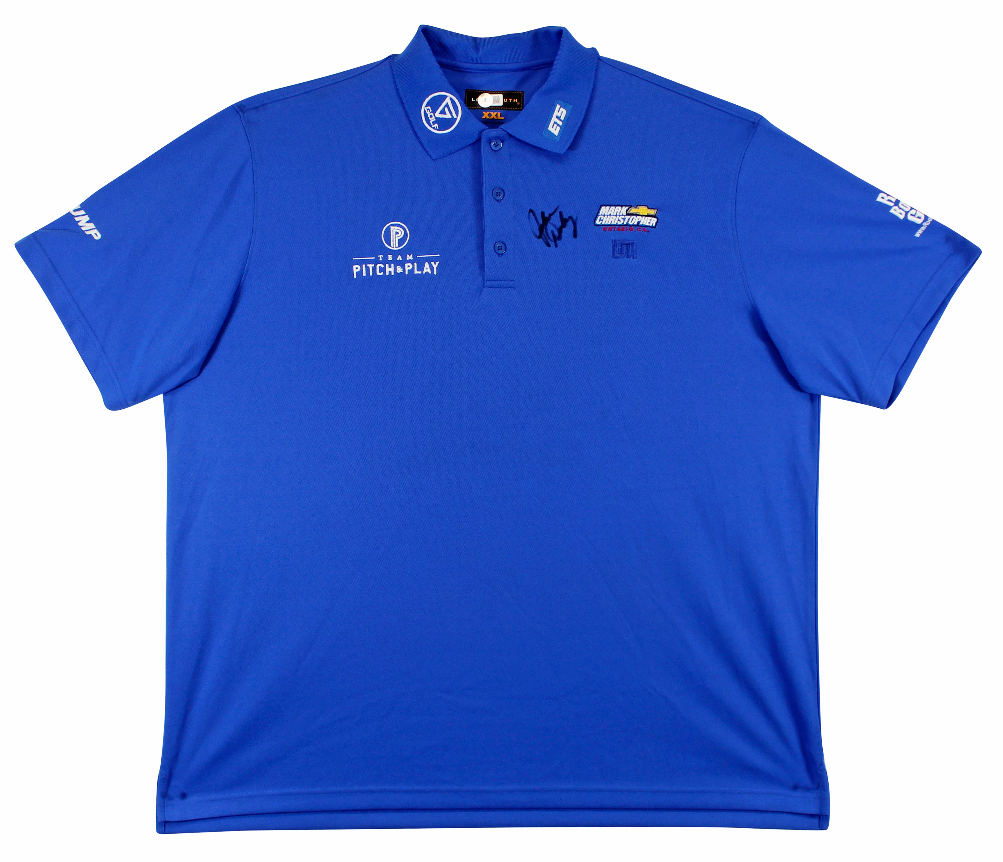 John Daly Authentic Signed Match Worn Blue Loudmouth Polo Shirt BAS #BK84736