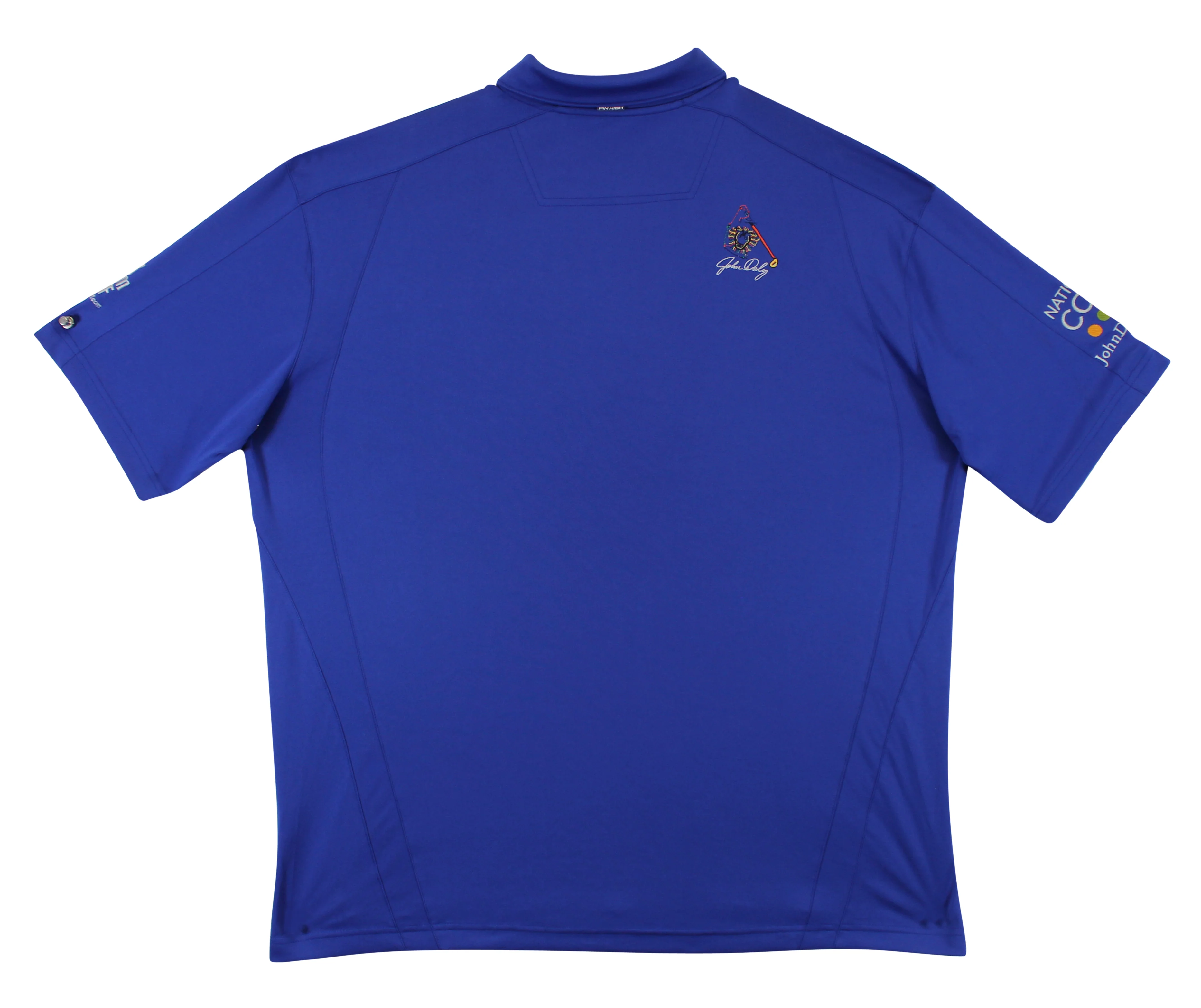 John Daly Authentic Signed Match Worn Blue Pin High Polo Shirt BAS #BK84734 - Image 6