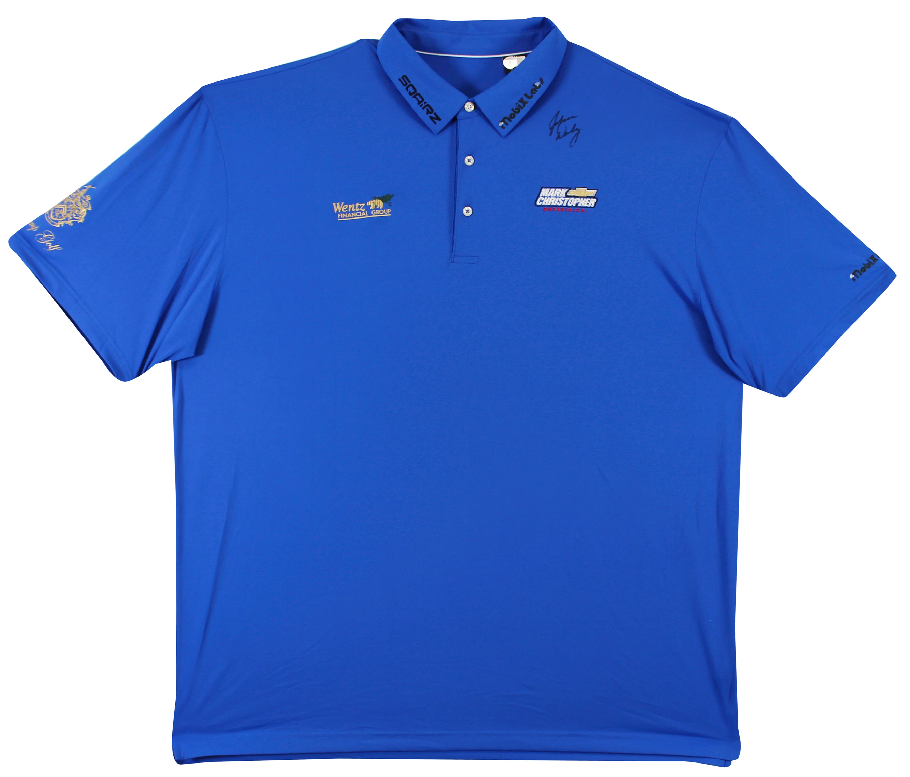 John Daly Authentic Signed Match Worn Blue Polo Shirt BAS #BK84739 - Image 2