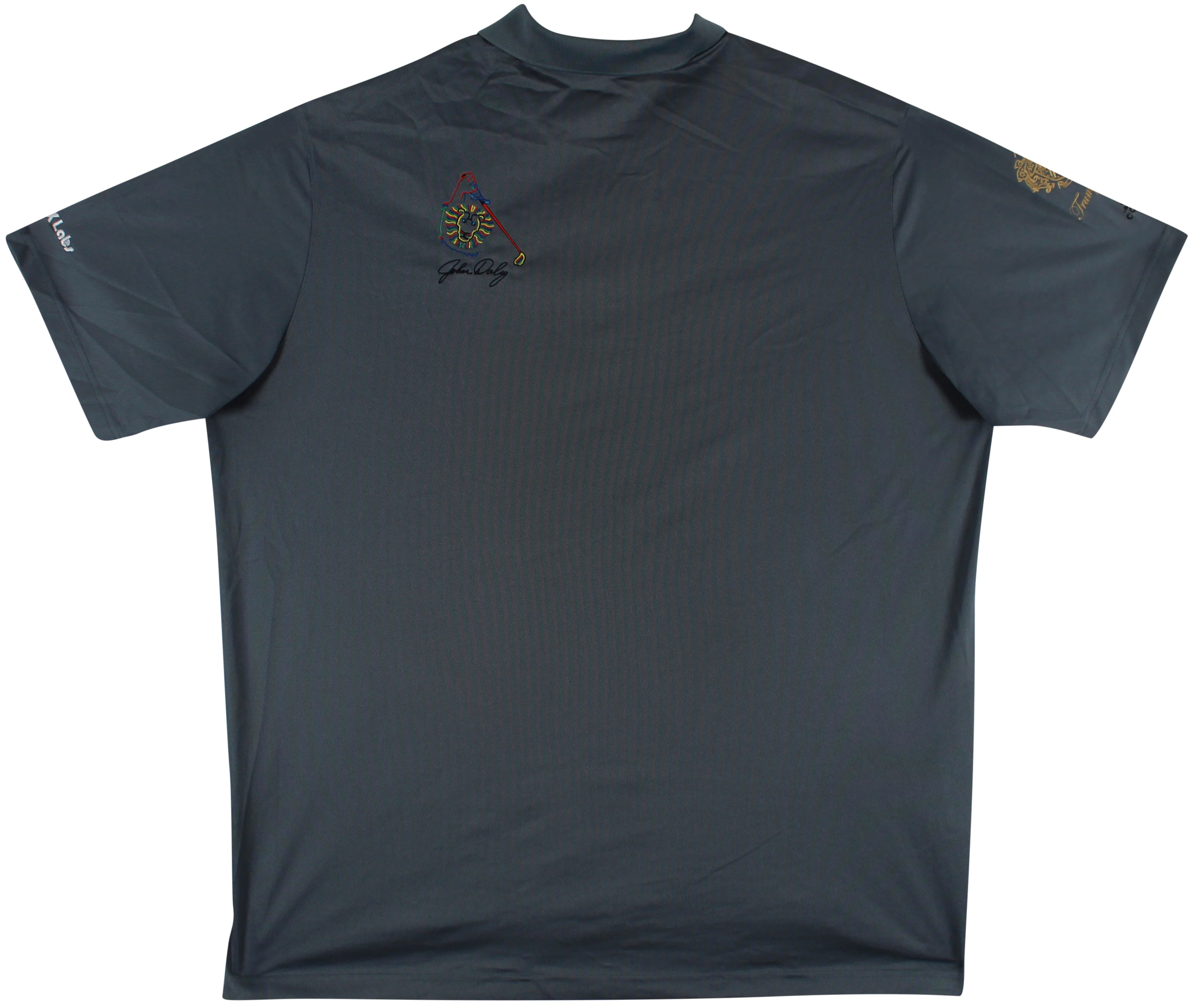John Daly Authentic Signed Match Worn Gray Adidas Polo Shirt BAS #BH00372 - Image 4