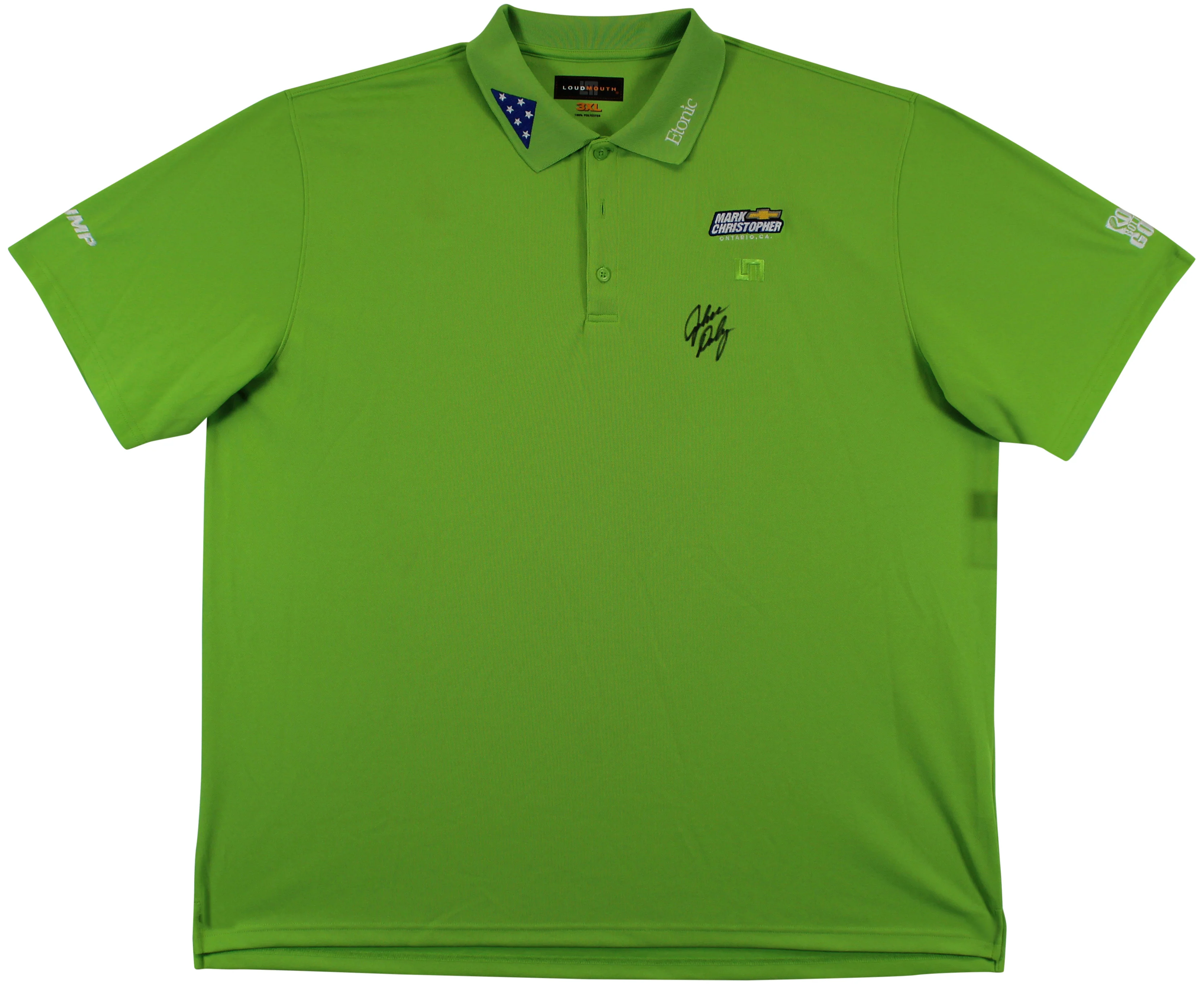John Daly Authentic Signed Match Worn Green Loudmouth Polo Shirt BAS #8BH00359 - Image 2