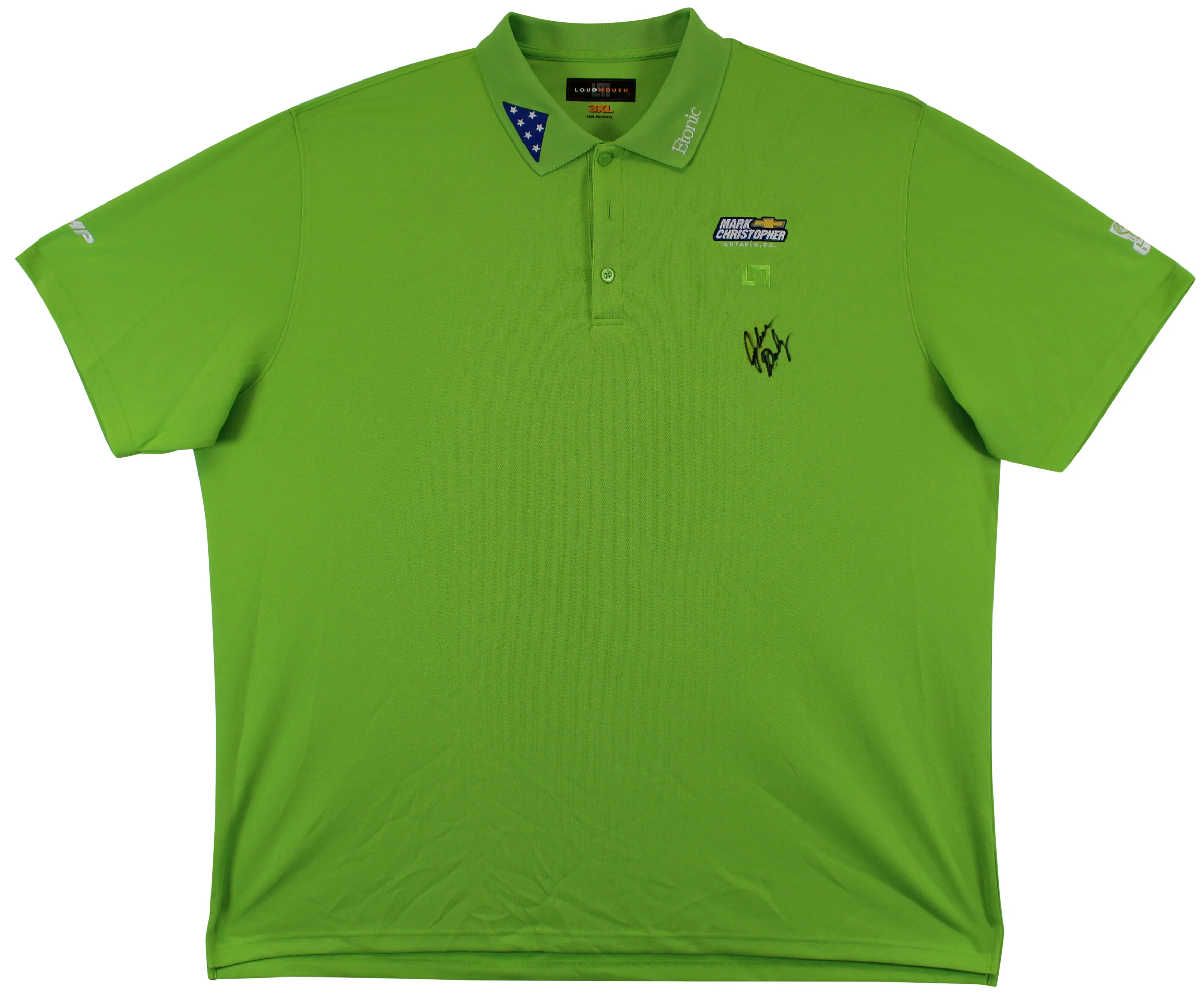 John Daly Authentic Signed Match Worn Green Loudmouth Polo Shirt BAS #JD7BH00373 - Image 2