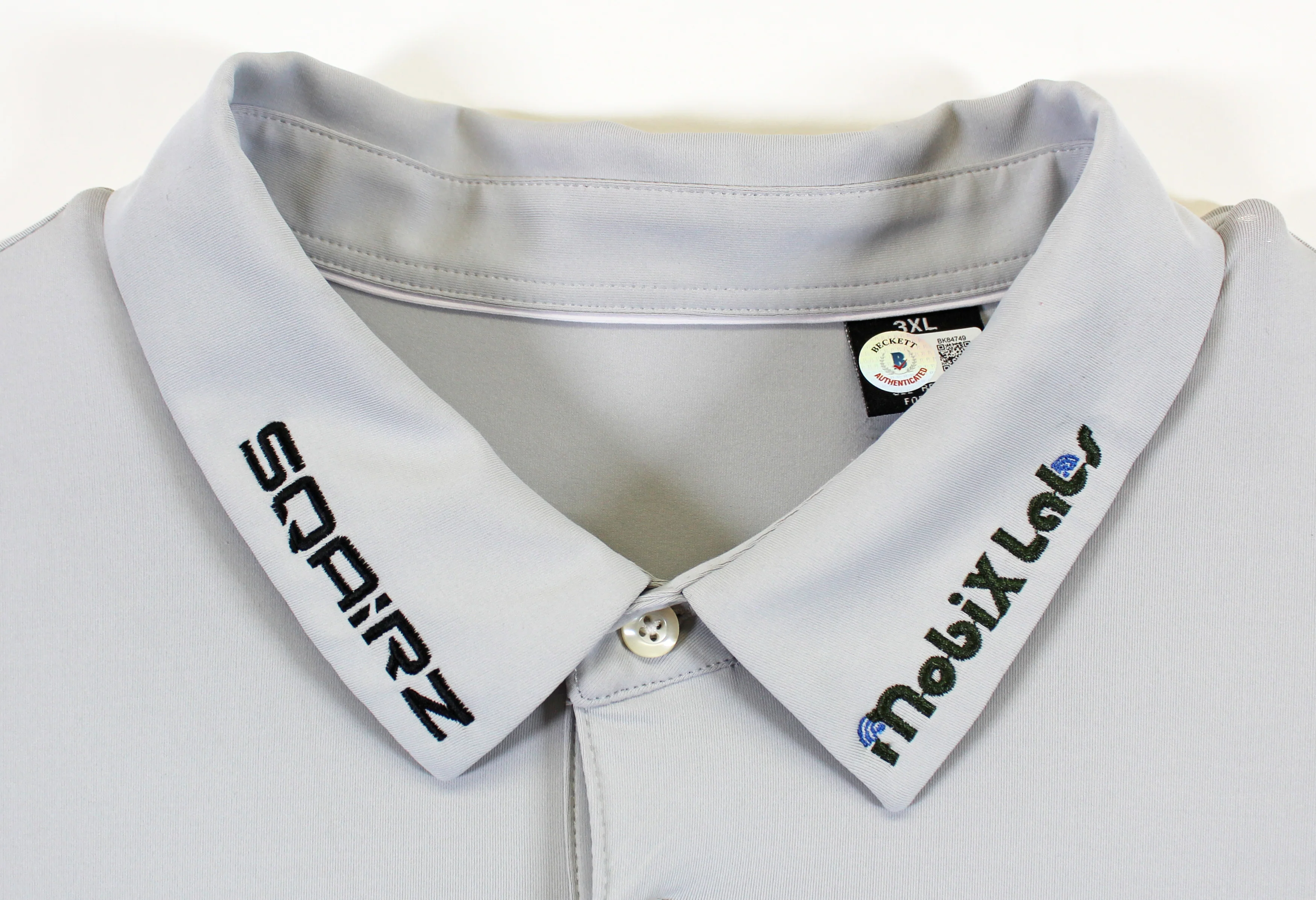 John Daly Authentic Signed Match Worn Grey Polo Shirt BAS #BK84749 - Image 6