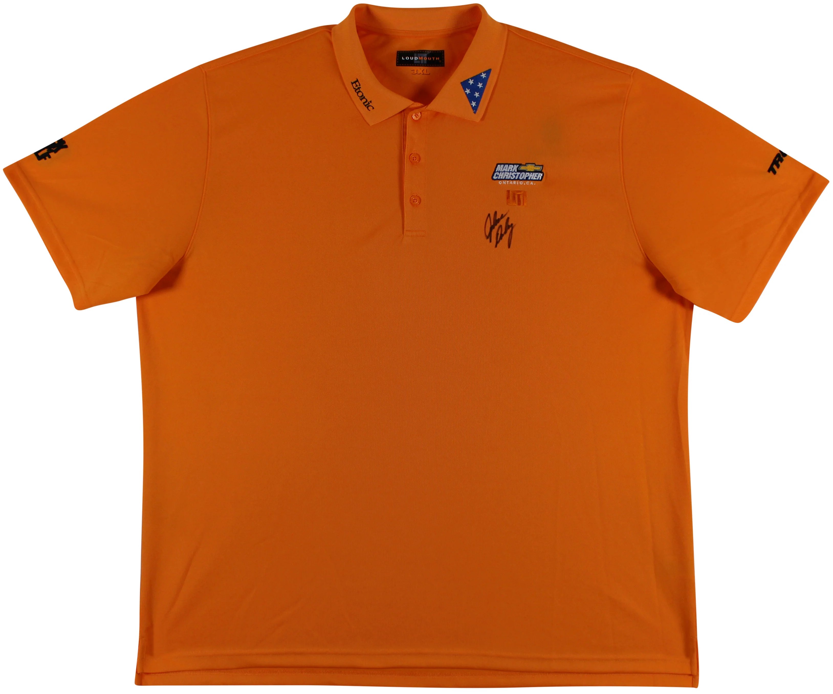 John Daly Authentic Signed Match Worn Orange Loudmouth Polo Shirt BAS #BH00360 - Image 2