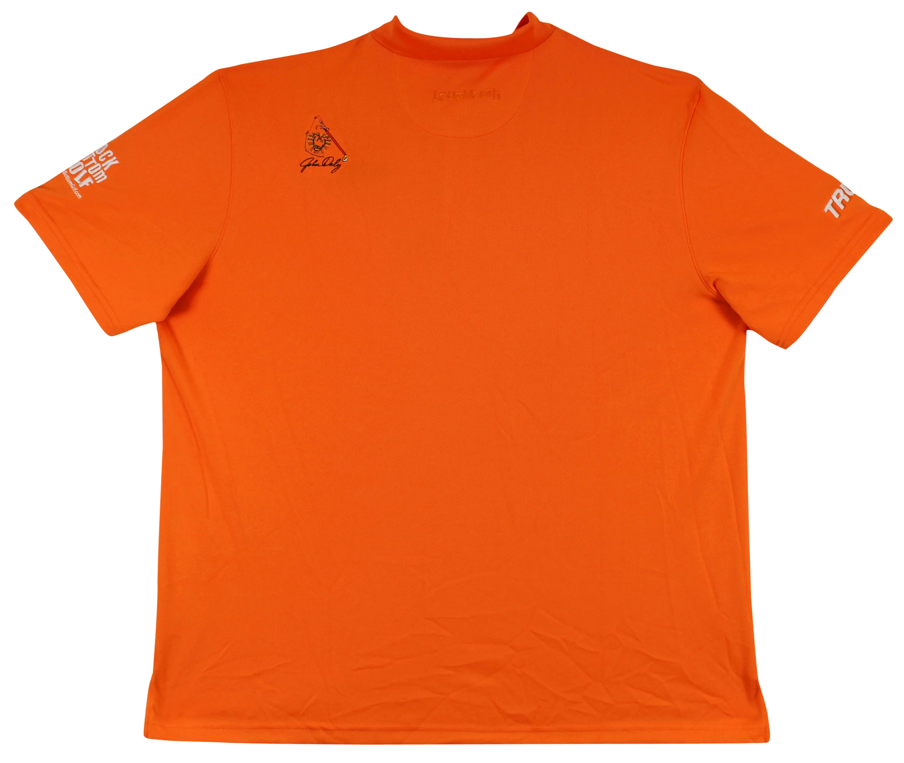 John Daly Authentic Signed Match Worn Orange Loudmouth Polo Shirt BAS #BK84780 - Image 7