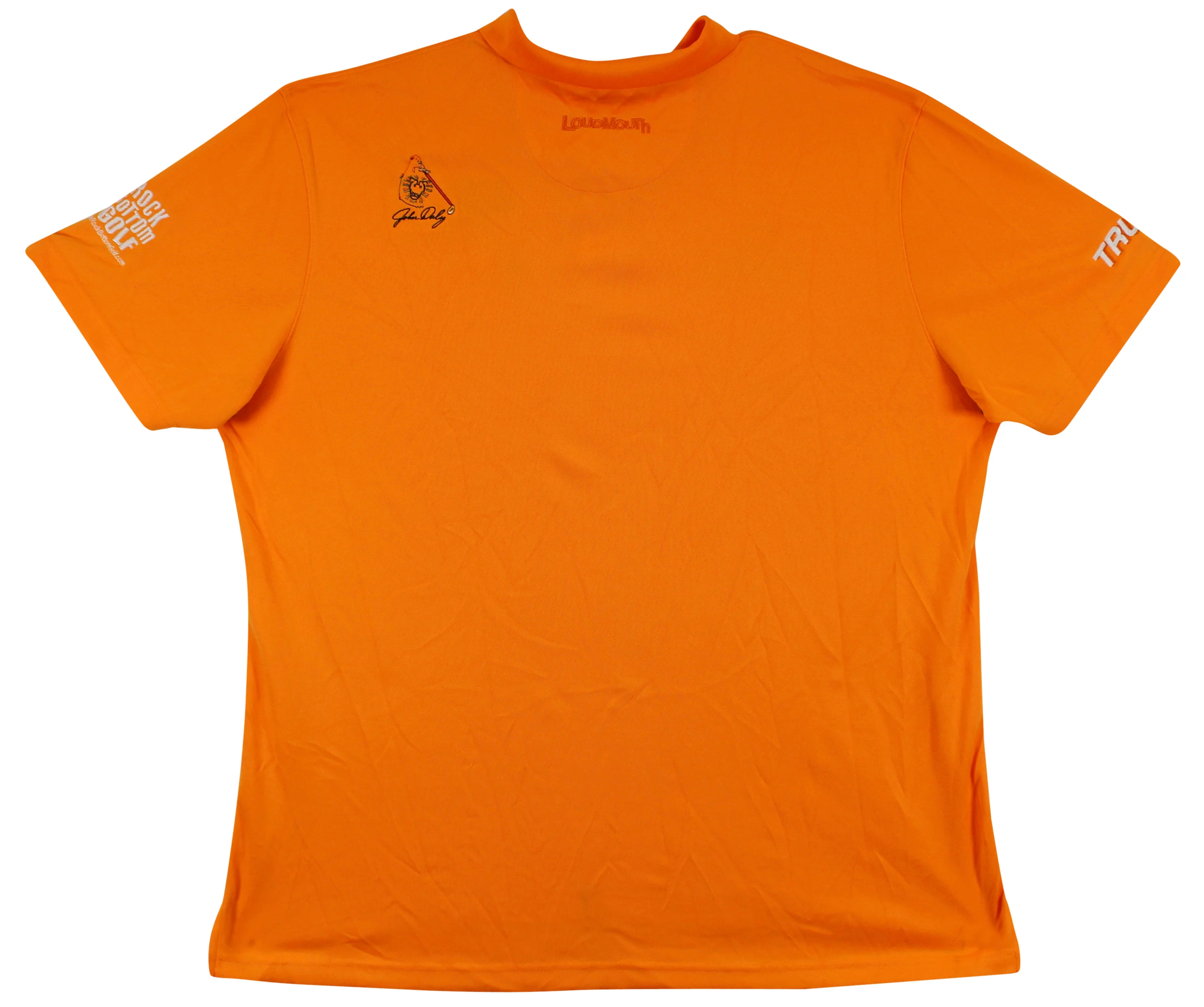John Daly Authentic Signed Match Worn Orange Loudmouth Polo Shirt BAS #BK84782 - Image 9