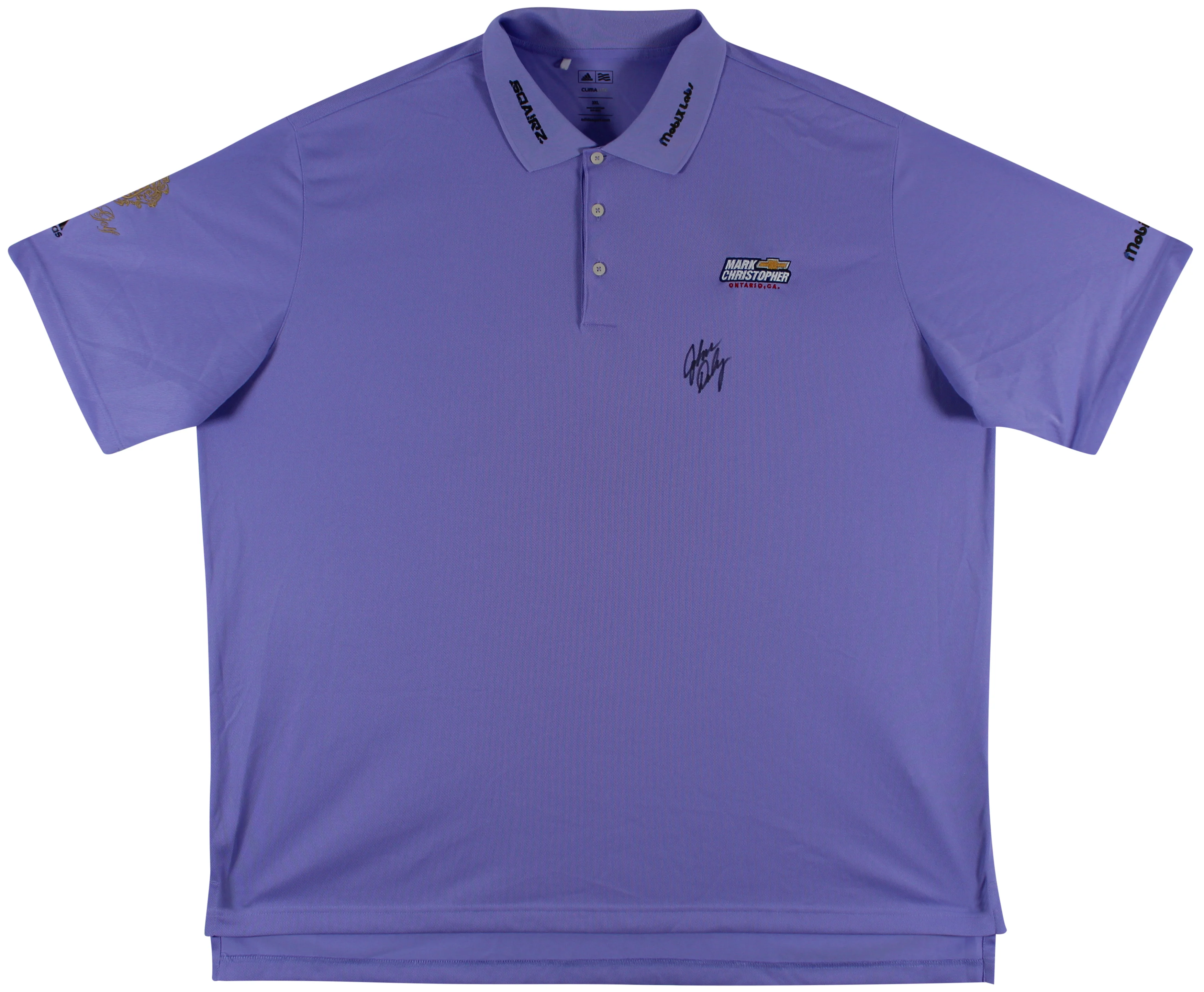 John Daly Authentic Signed Match Worn Purple Adidas Polo Shirt BAS #BH00362