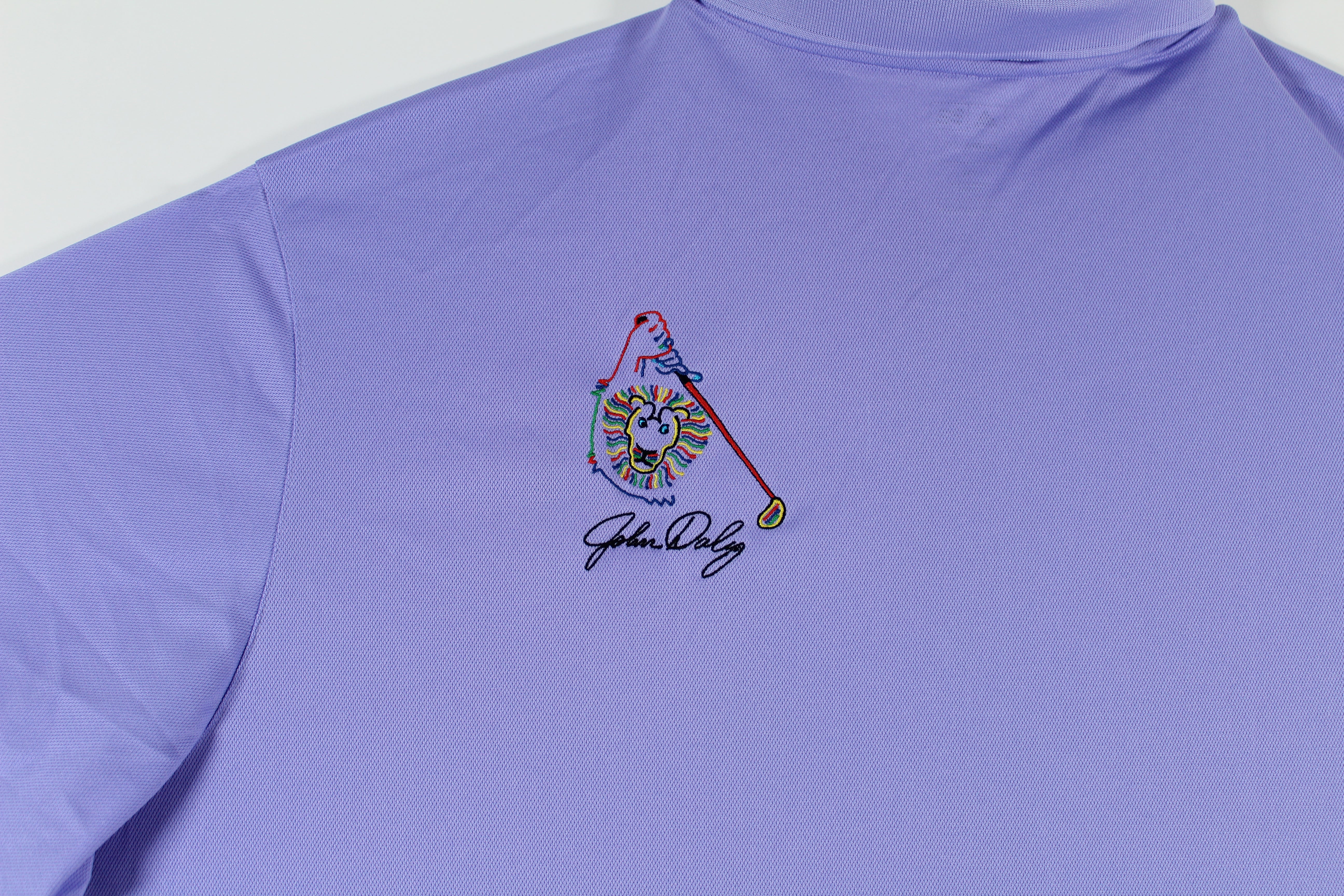 John Daly Authentic Signed Match Worn Purple Adidas Polo Shirt BAS #BH00362 - Image 5