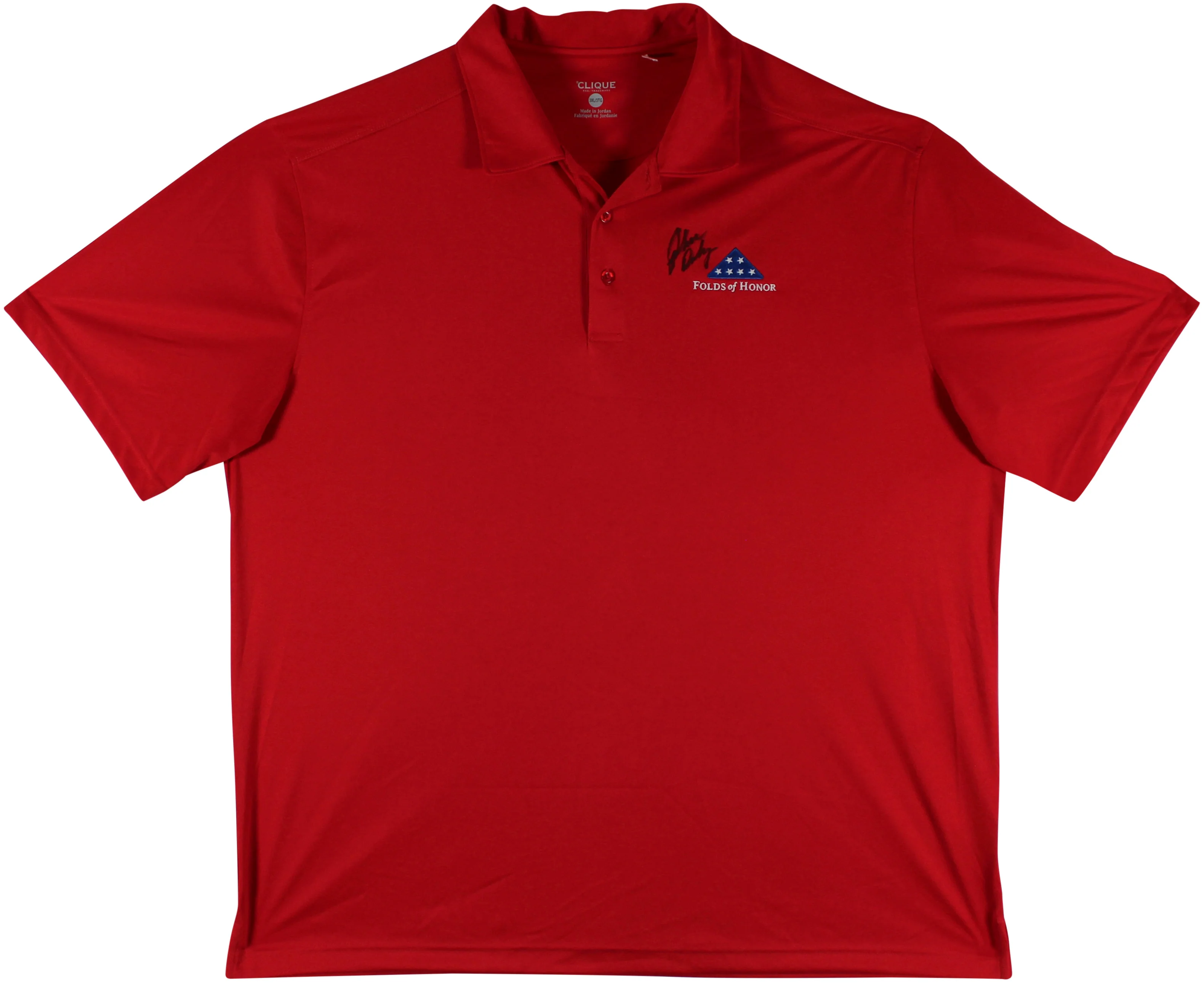 John Daly Authentic Signed Match Worn Red FOH Clique Polo Shirt BAS #BH00355 - Image 2