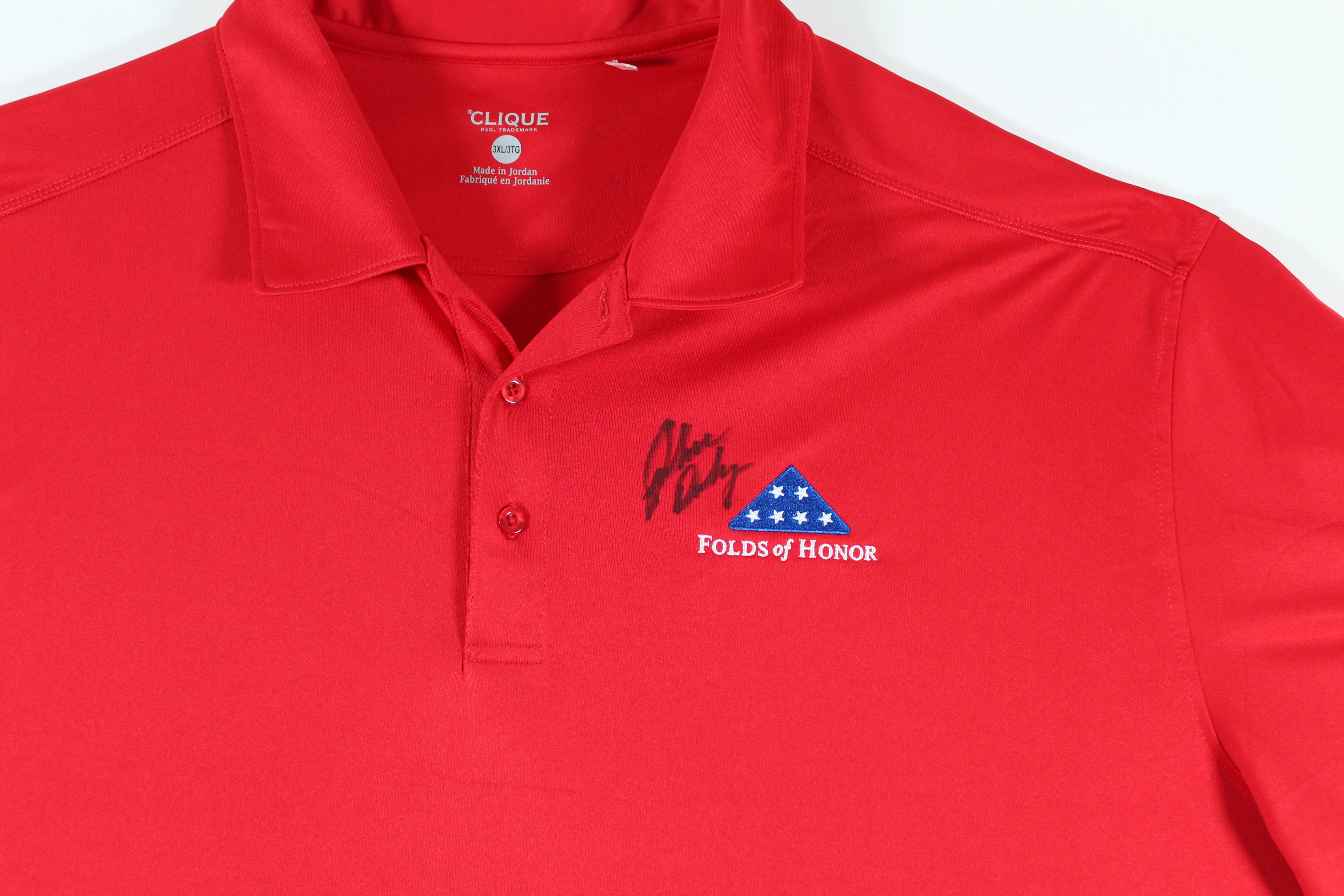 John Daly Authentic Signed Match Worn Red FOH Clique Polo Shirt BAS #BH00355 - Image 3