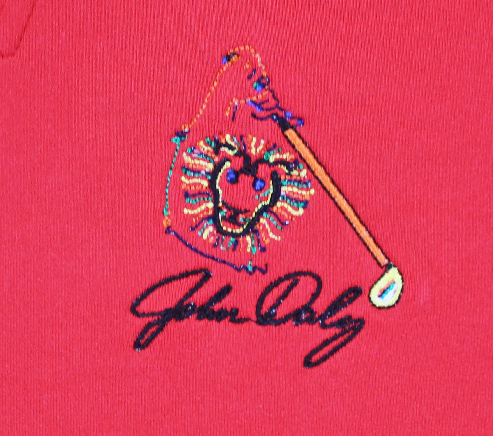 John Daly Authentic Signed Match Worn Red Pin High Polo Shirt BAS #BK84732JD133 - Image 6