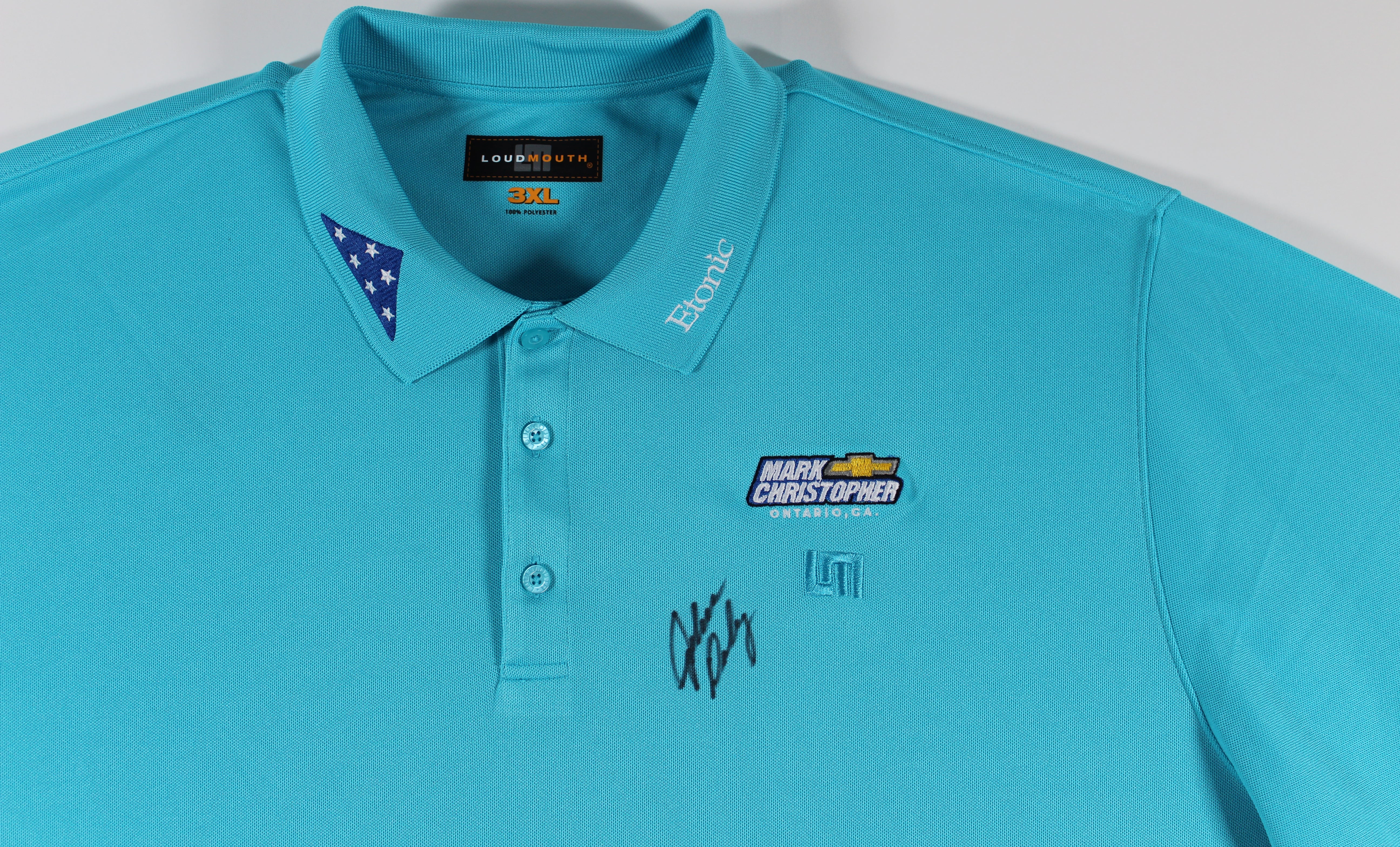 John Daly Authentic Signed Match Worn Teal Loudmouth Polo Shirt BAS #BH00357 - Image 3