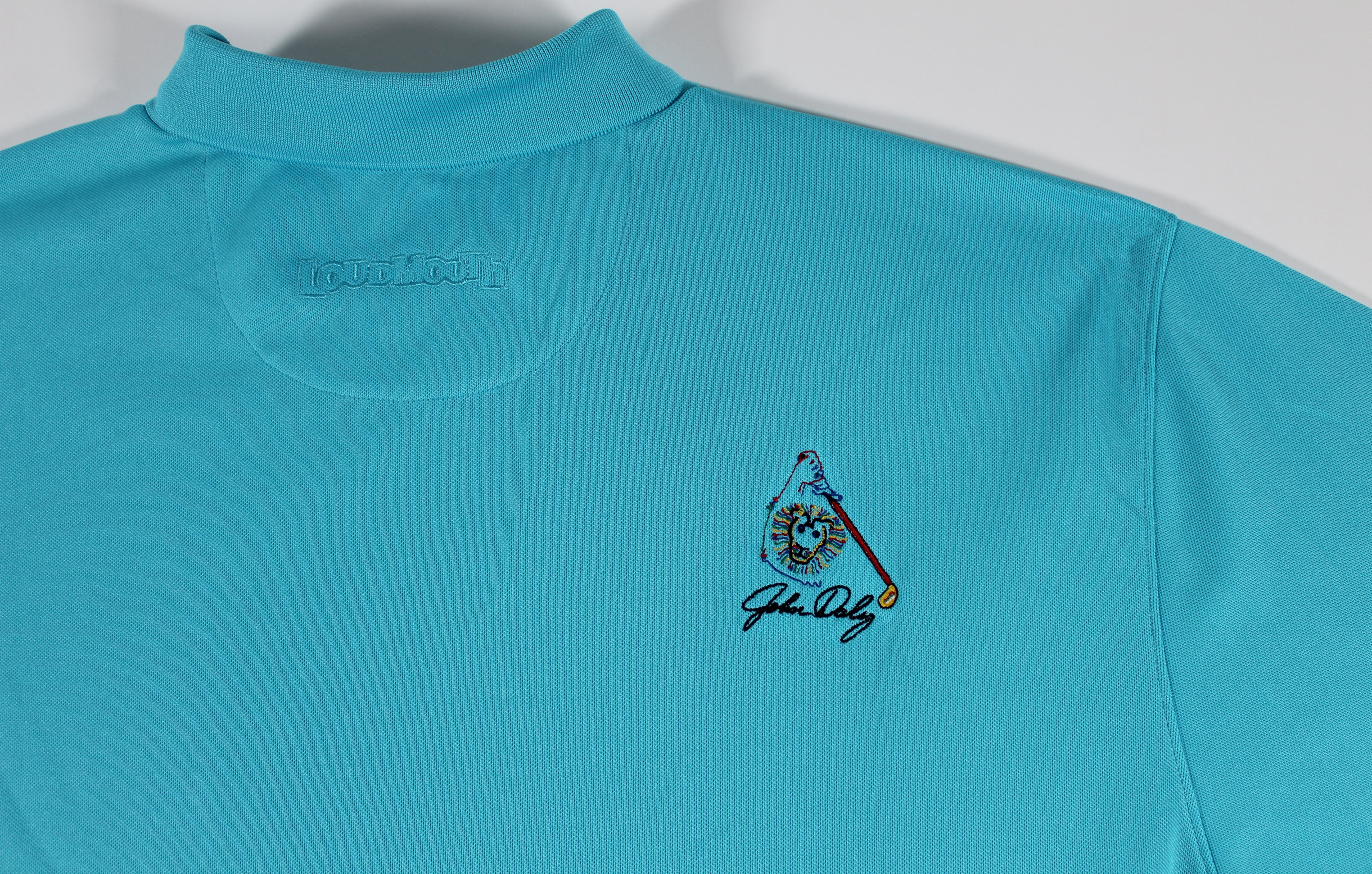 John Daly Authentic Signed Match Worn Teal Loudmouth Polo Shirt BAS #BH00357 - Image 5